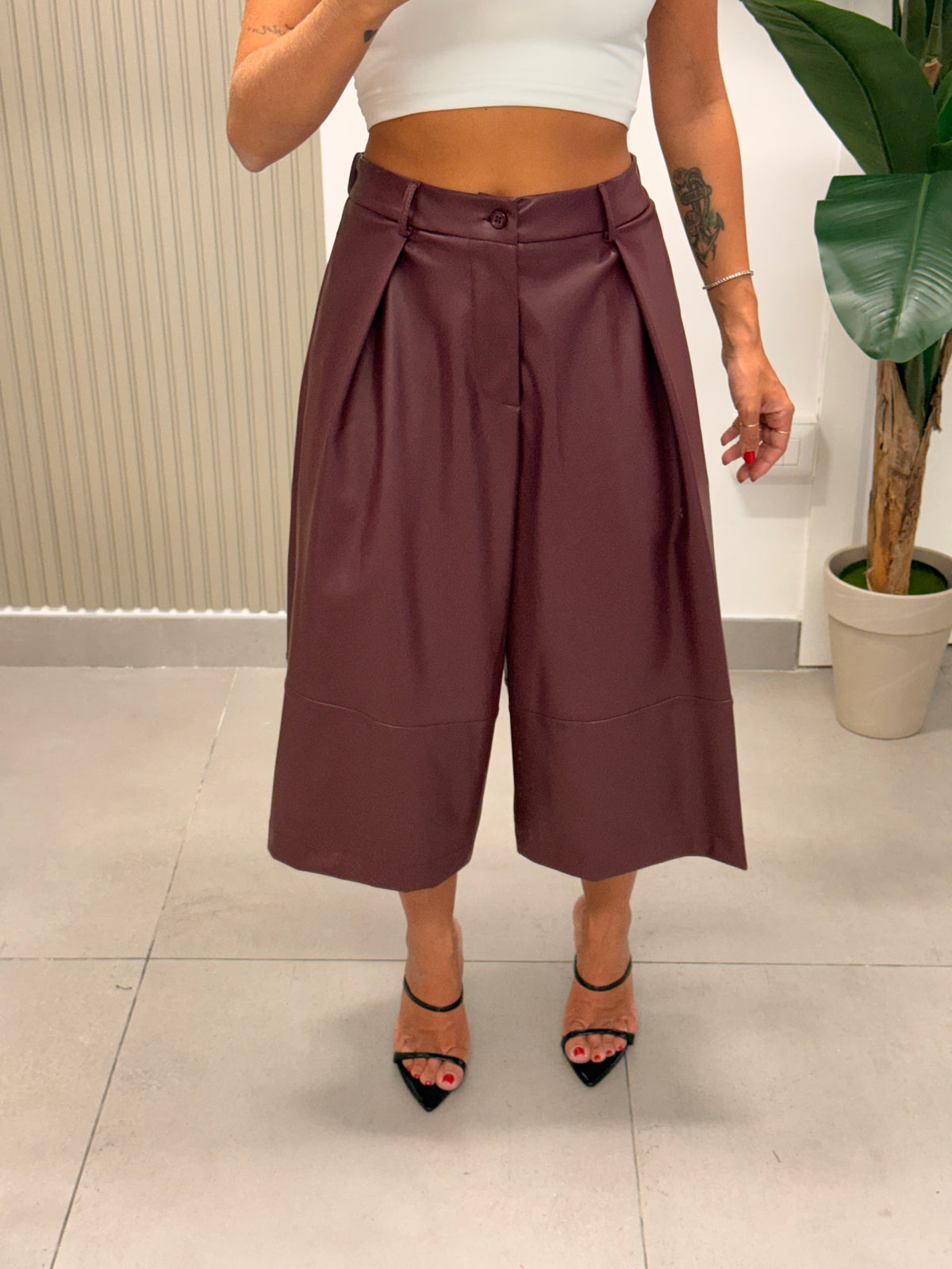 BERMUDA ECOPELLE BORDEAUX