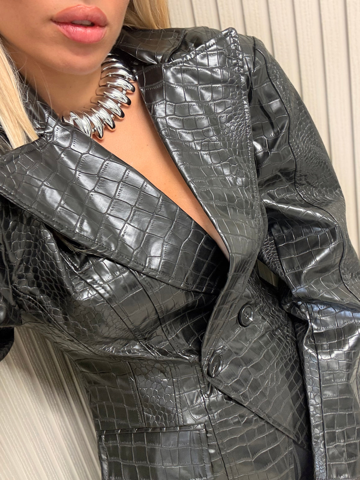 BLAZER COCCODRILLO NERO