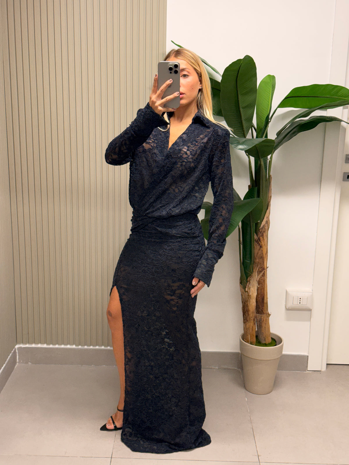 LONG DRESS PRISCILLA BLU