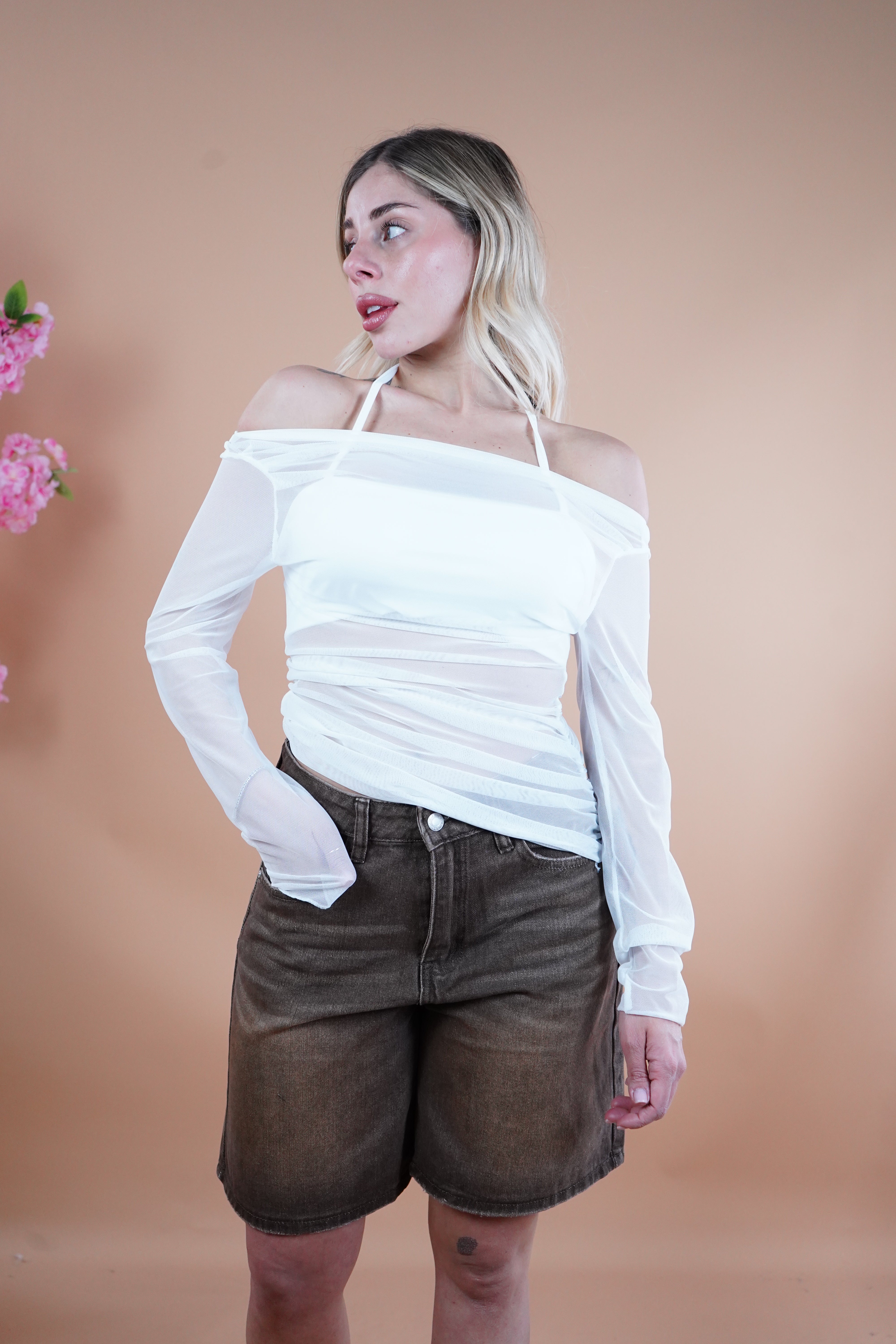 MAGLIA VELATA BIANCA