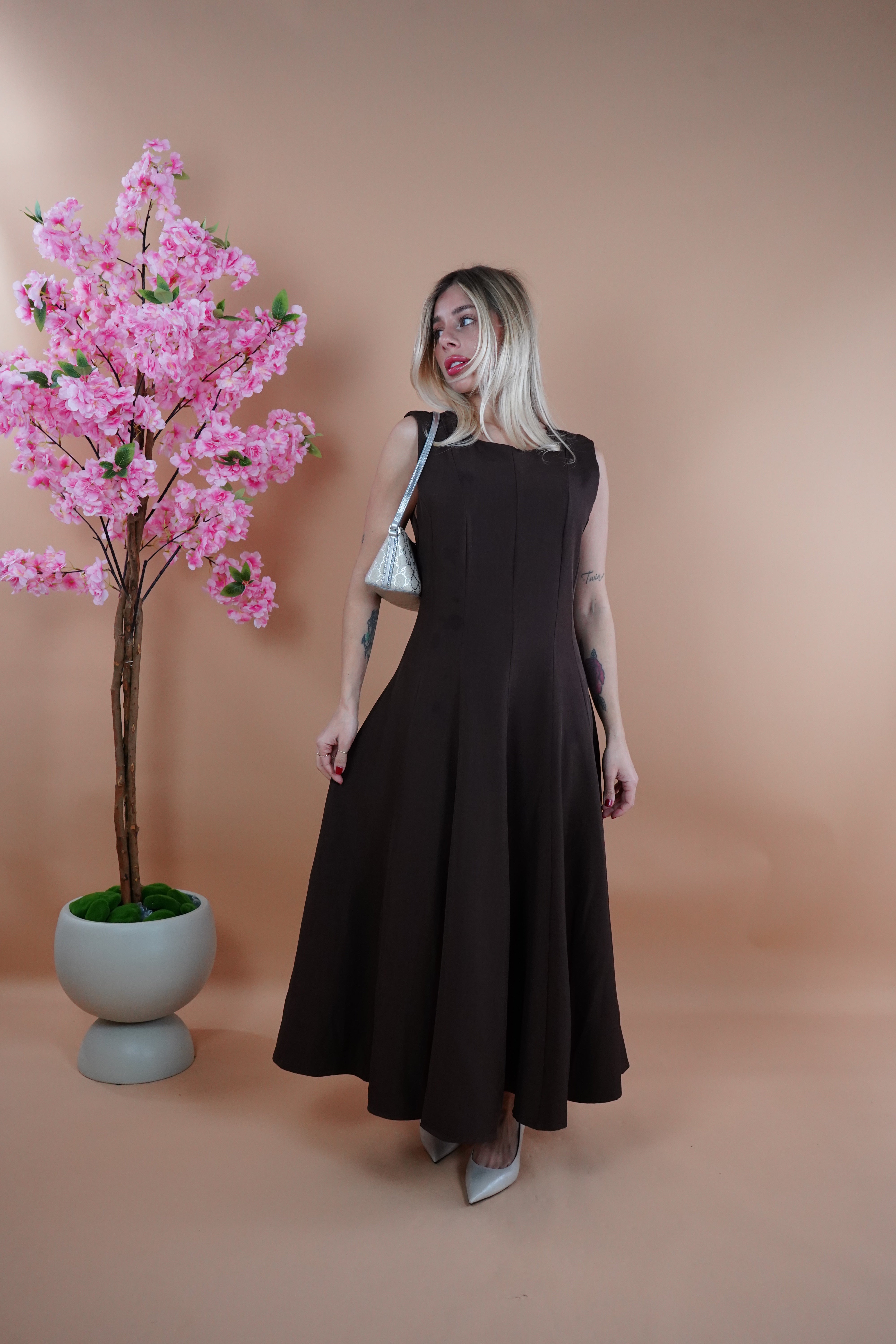 DRESS CAMILLA MARRONE