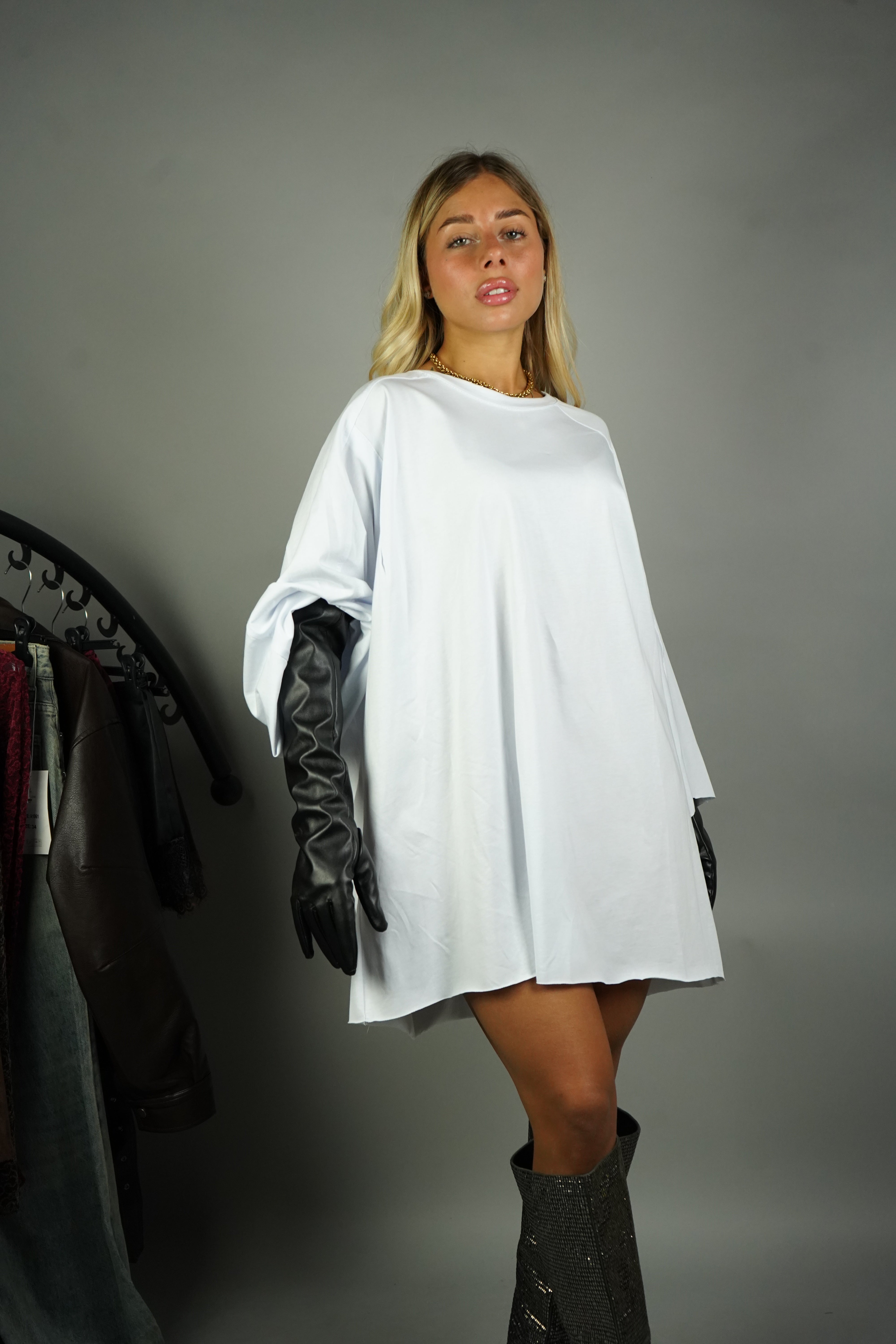 MAXI T-SHIRT WEST BIANCA