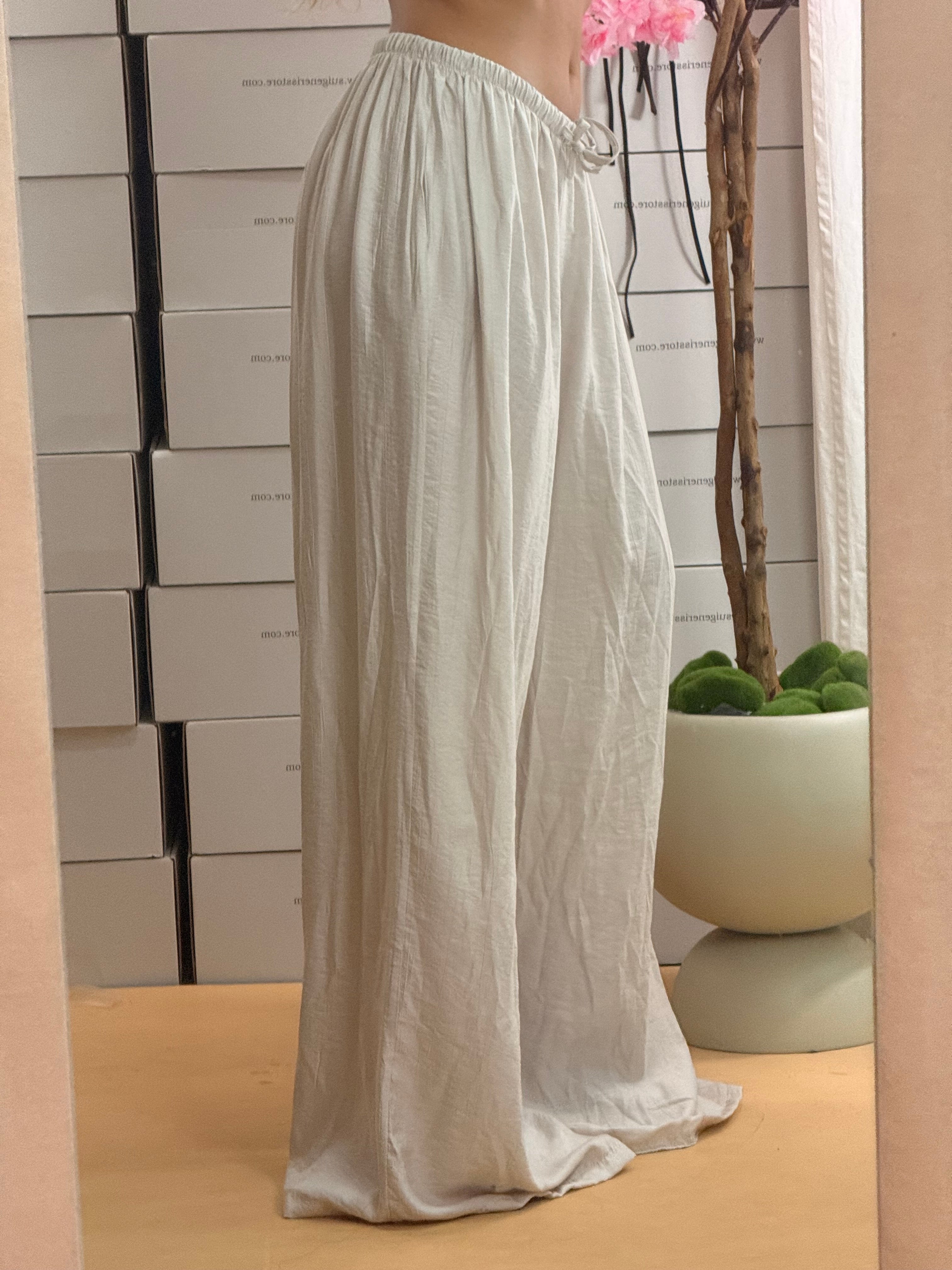 PANTALONE SOFT BIANCO LATTE