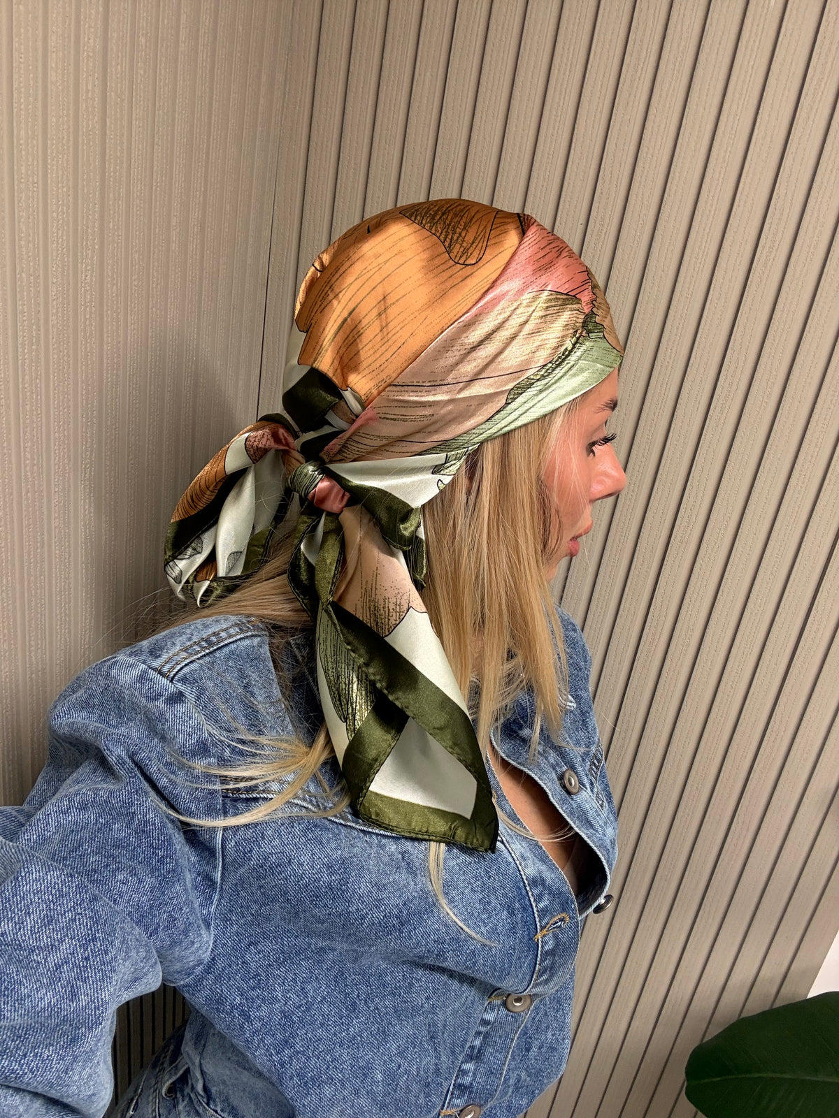 FOULARD RASO VERDE SALVIA
