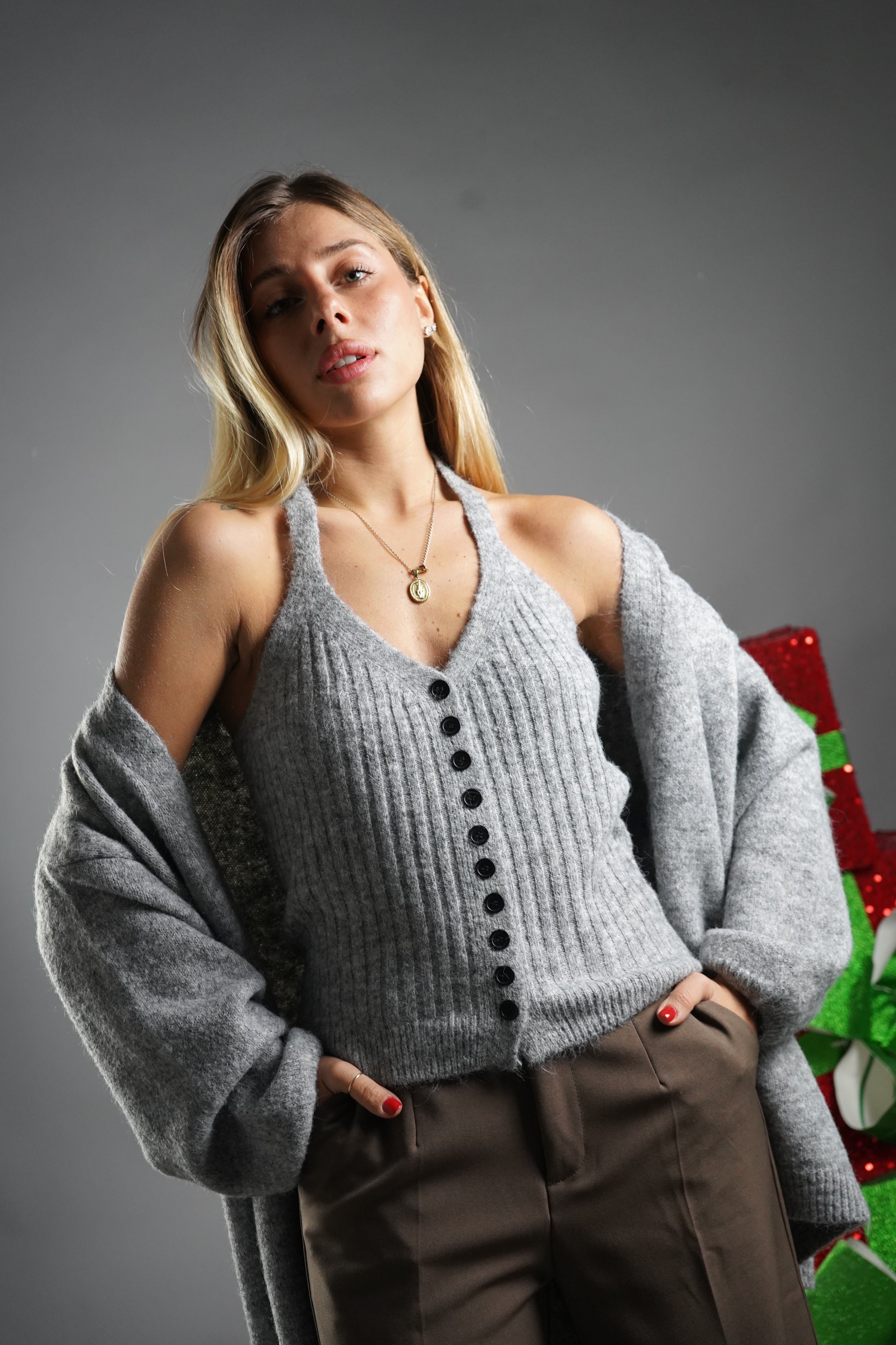 TWIN-SET GAIA GRIGIO