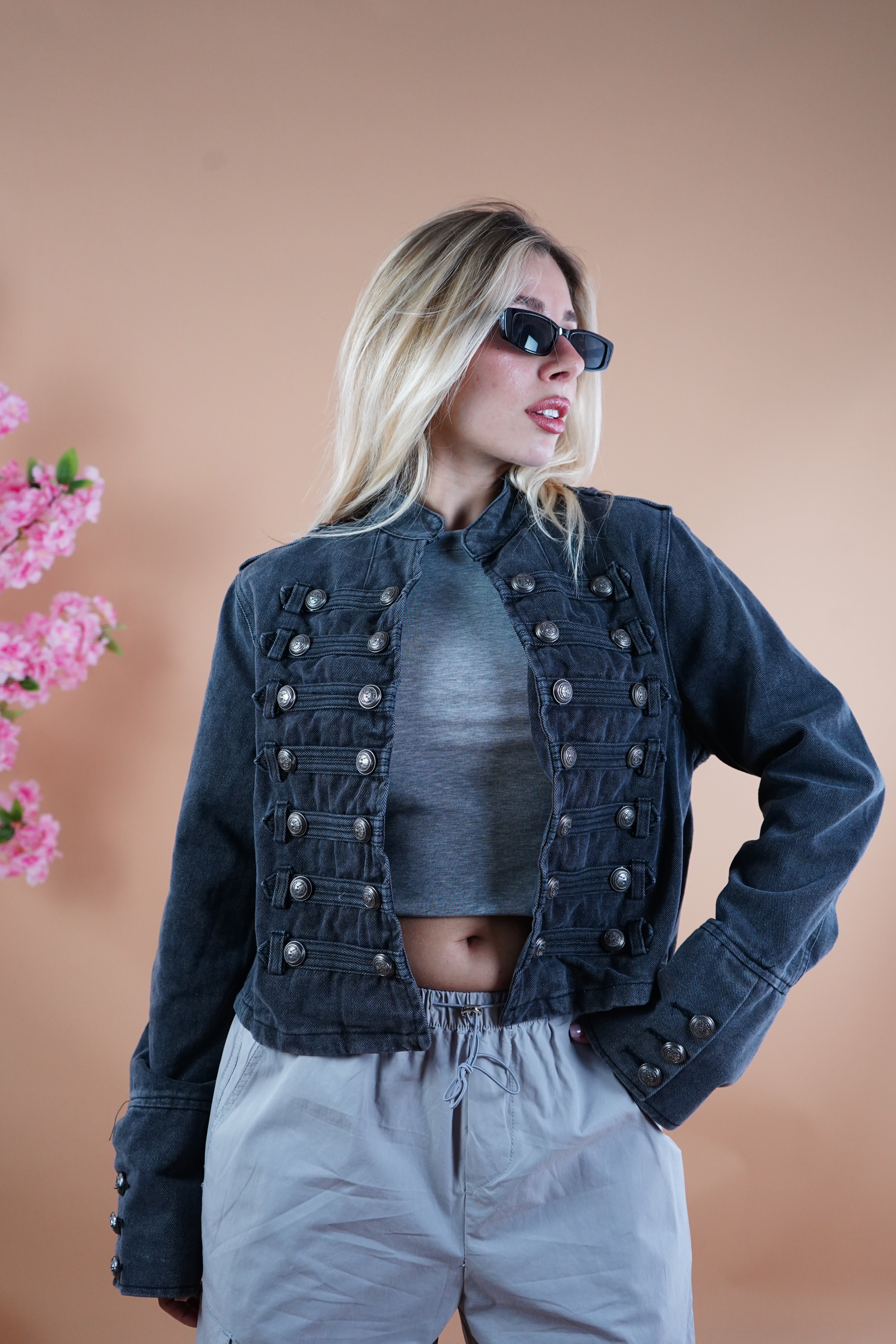 GIACCA NAPOLEONE DENIM NERO