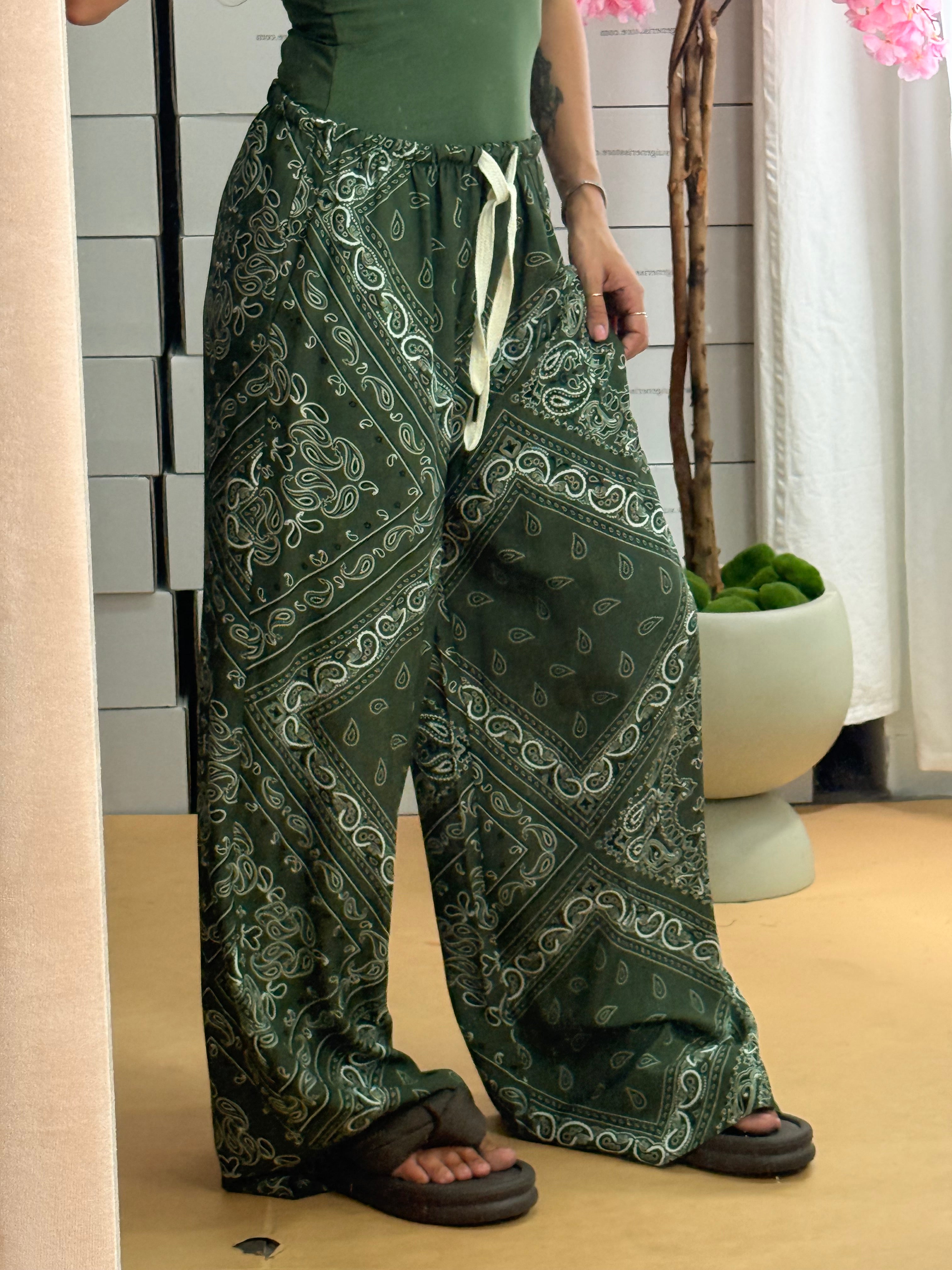 PANTALONE BANDANA VERDE