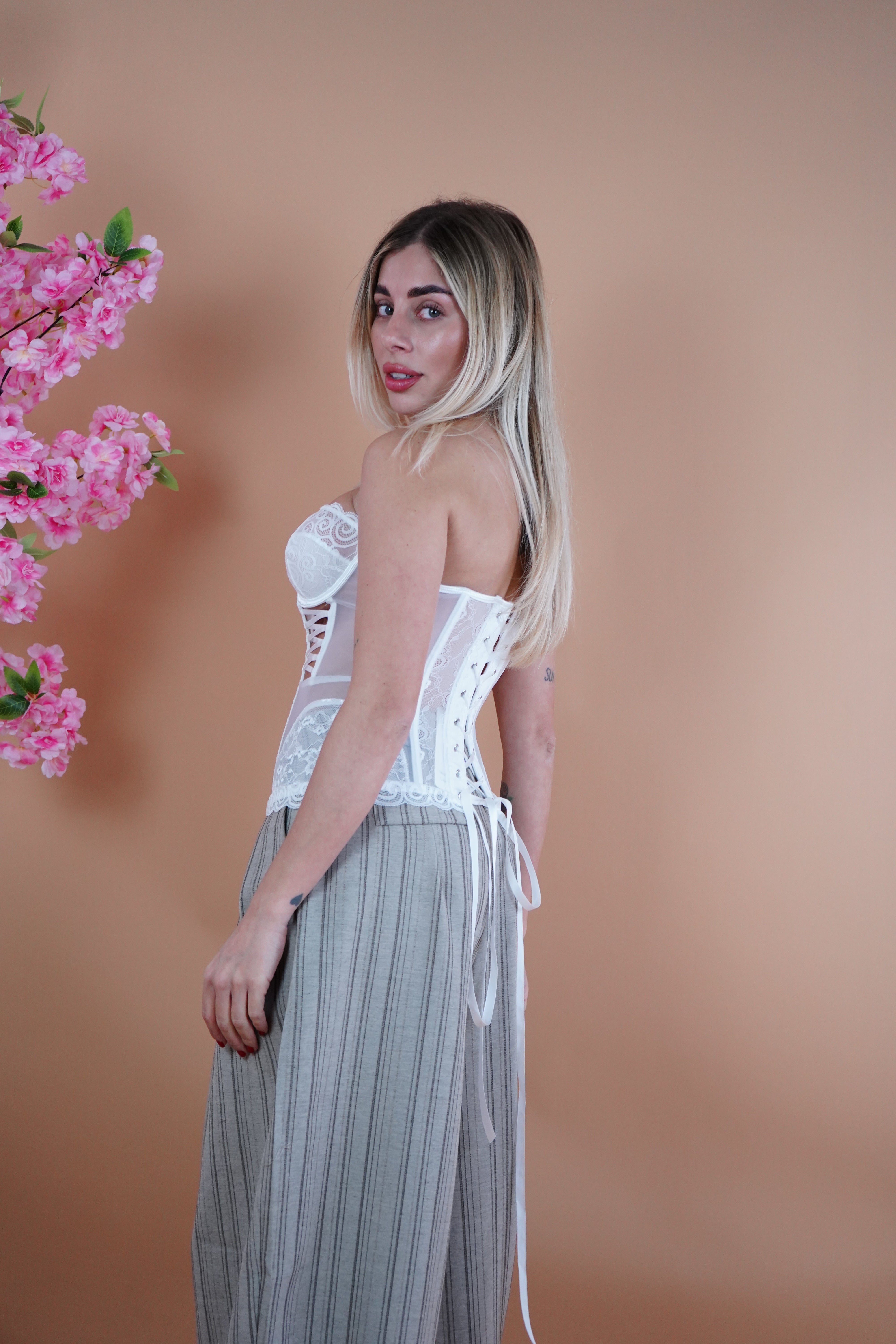 BUSTINO BURLESQUE BIANCO