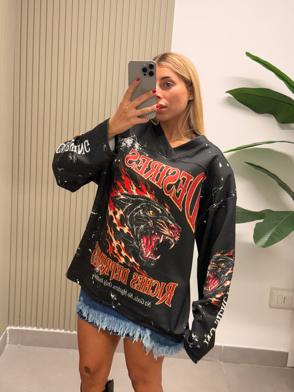 MAGLIA PANTERA CON SPALLINE