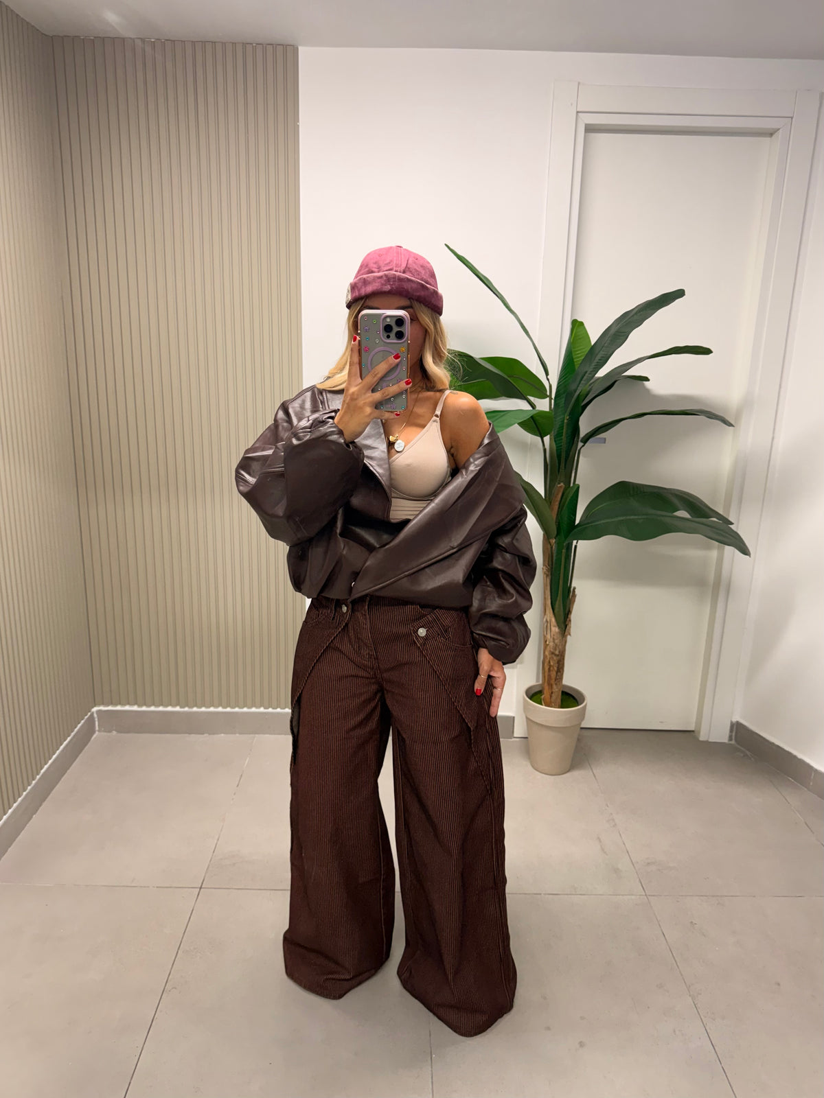 BOMBER ECOPELLE SOFY BORDEAUX