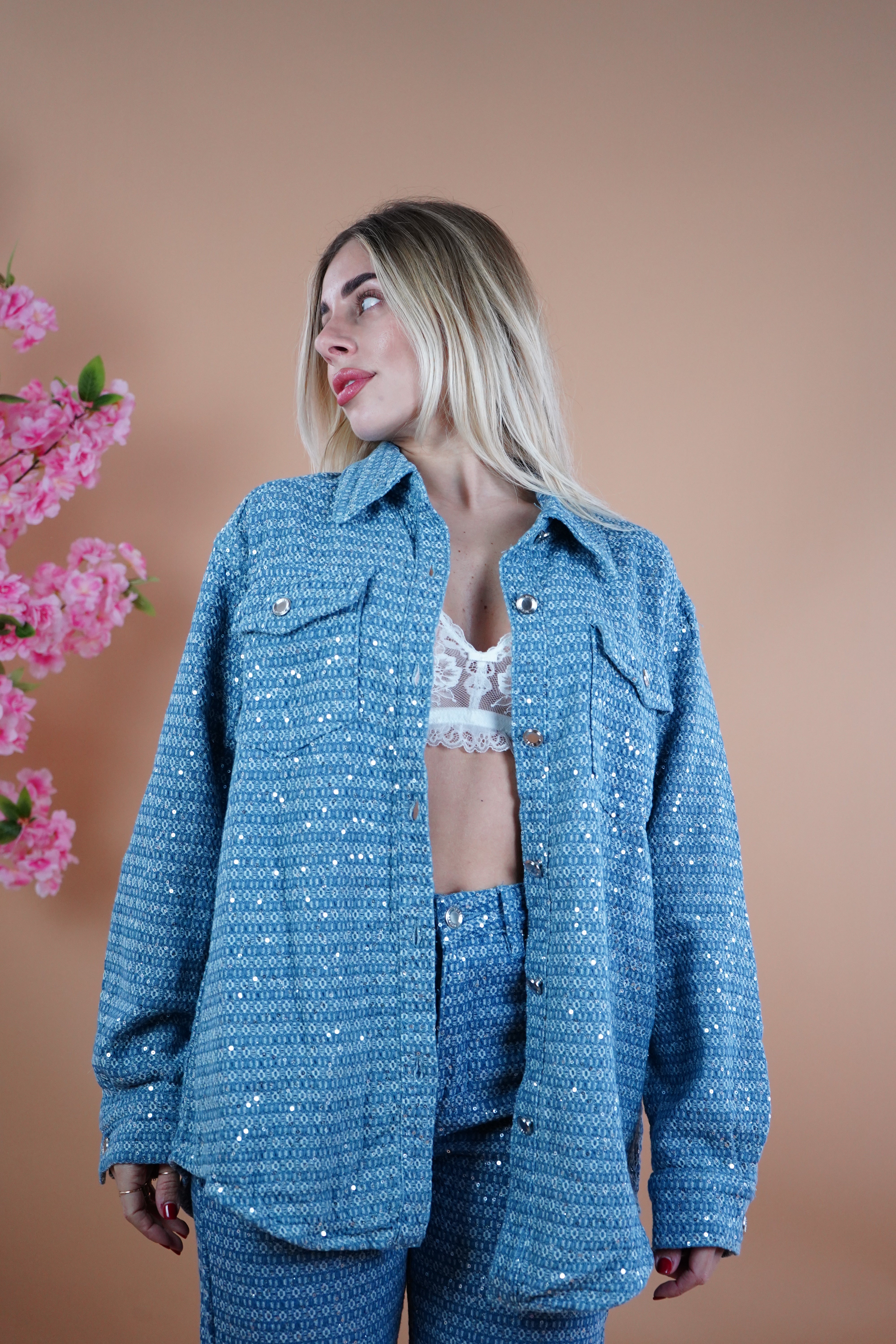 COORDINATO DENIM E PAILLETTES SESE