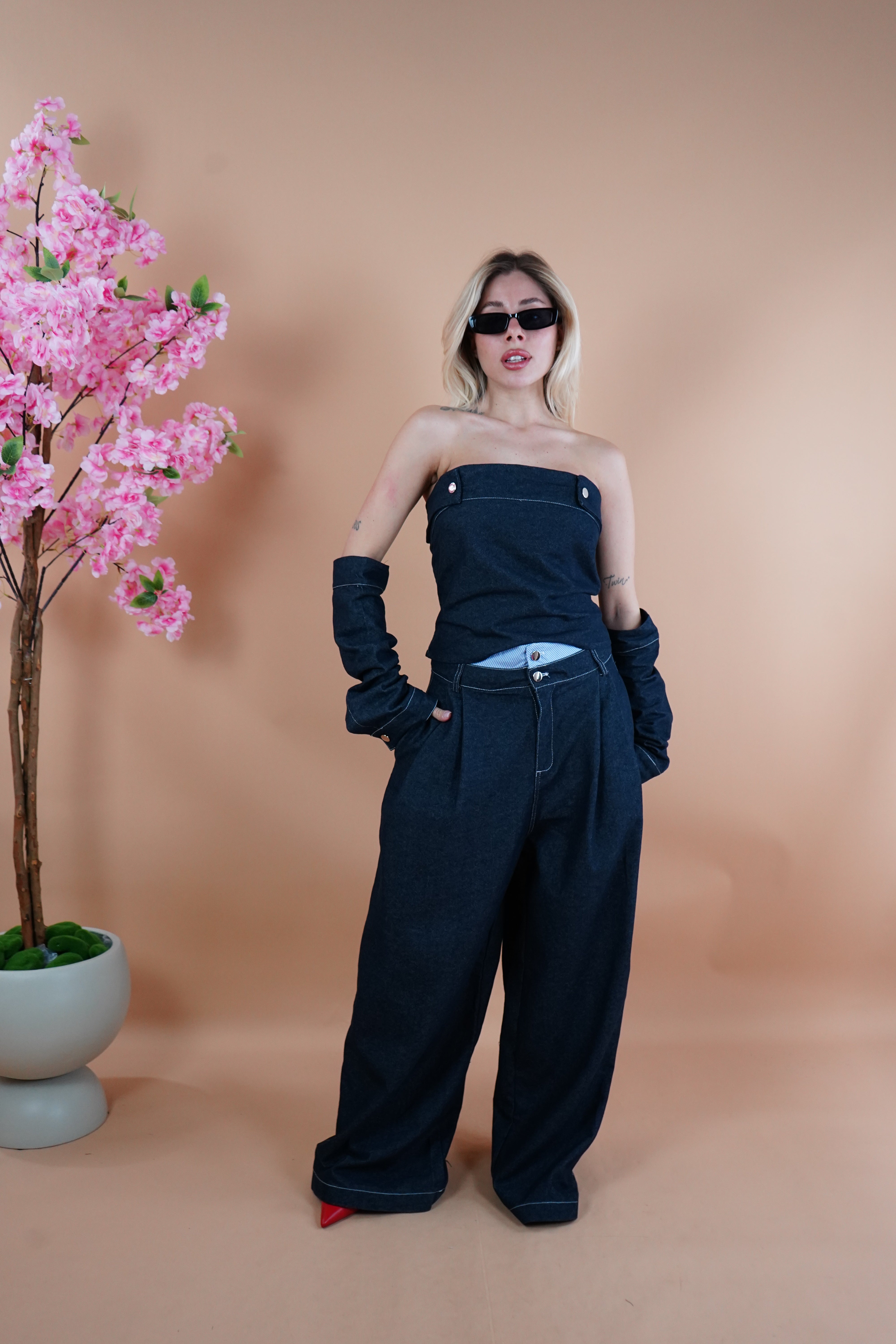 COORDINATO MARIKA DENIM SCURO