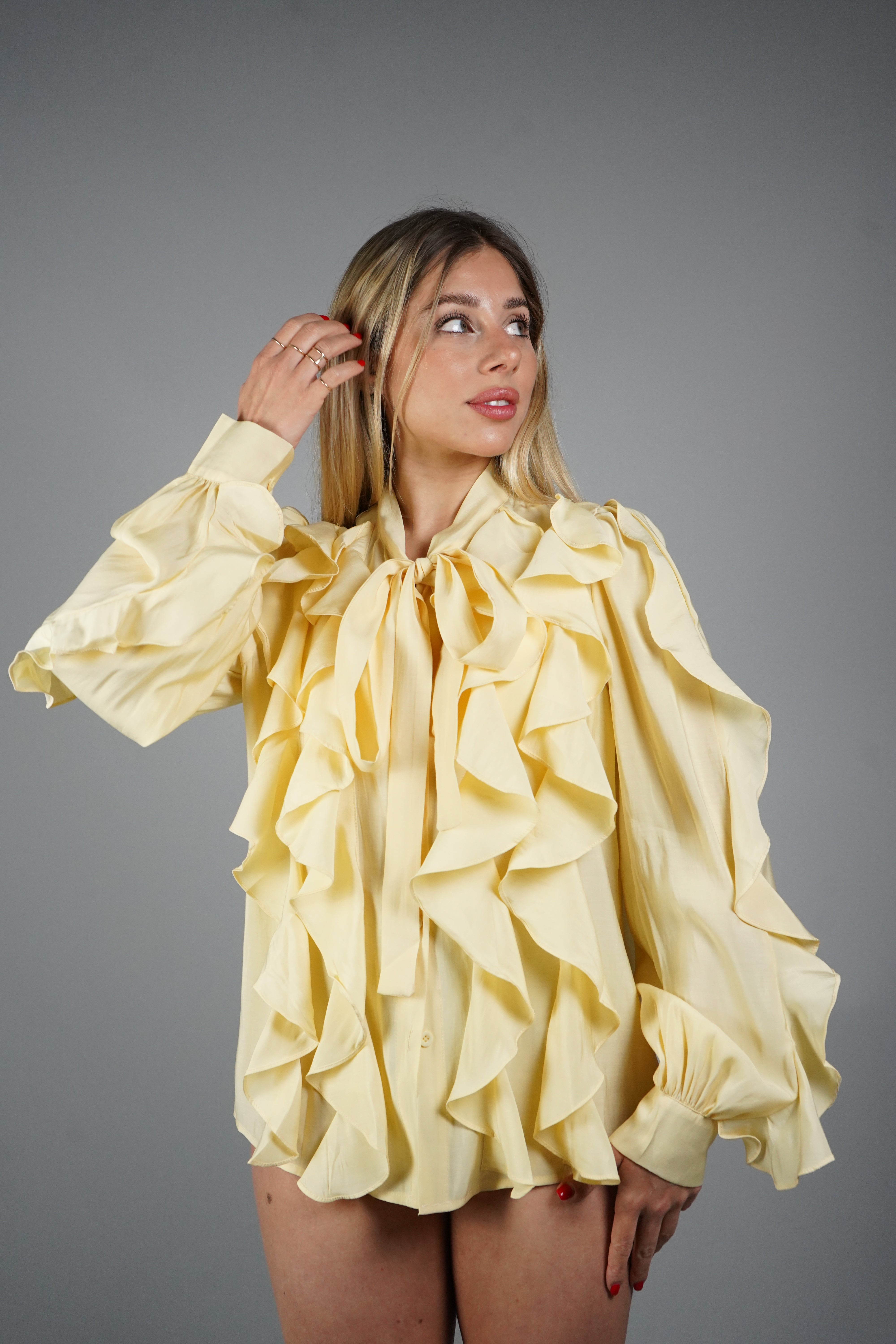 CAMICIA ROUCHES GIALLA