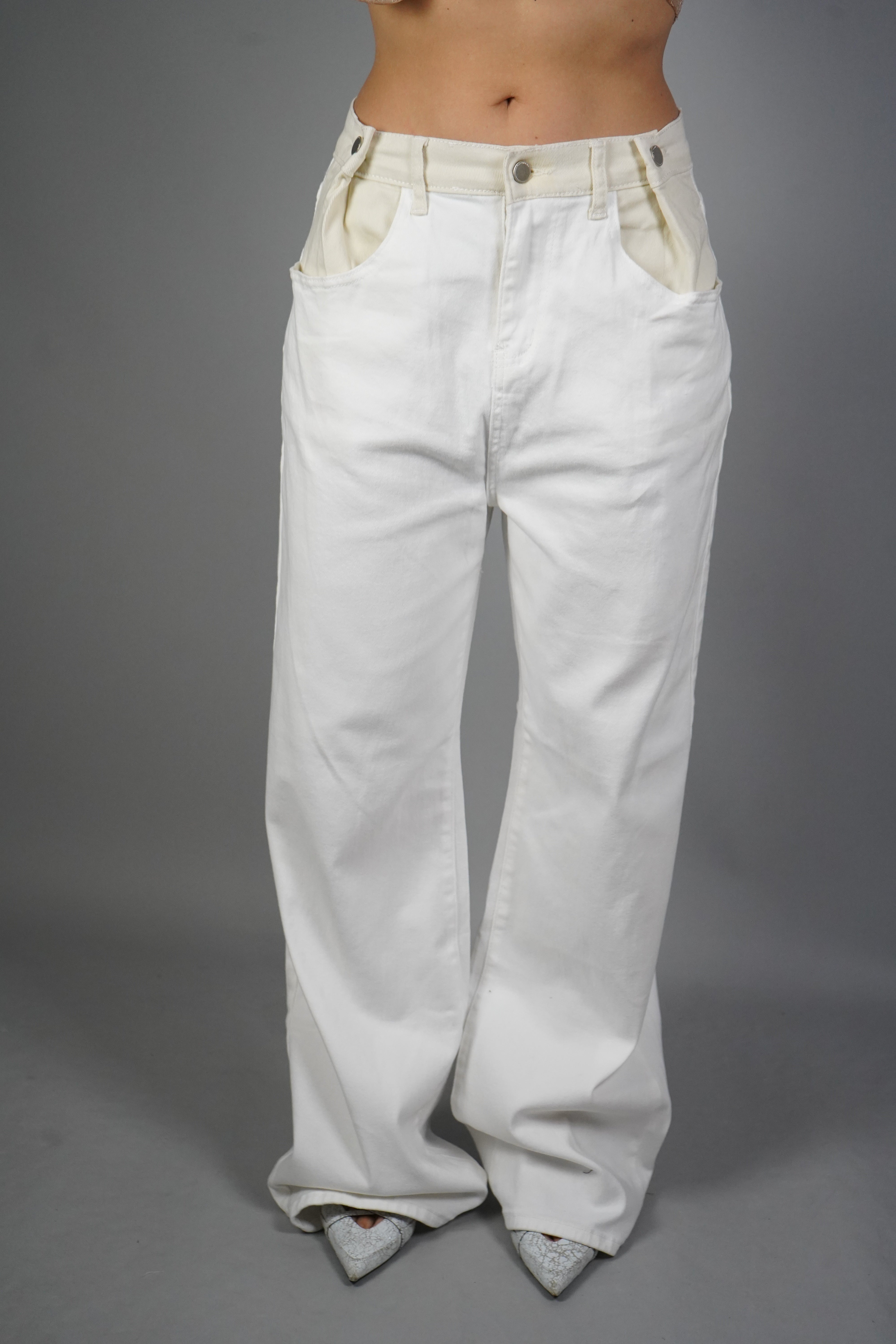 JEANS BAGGY BIANCO