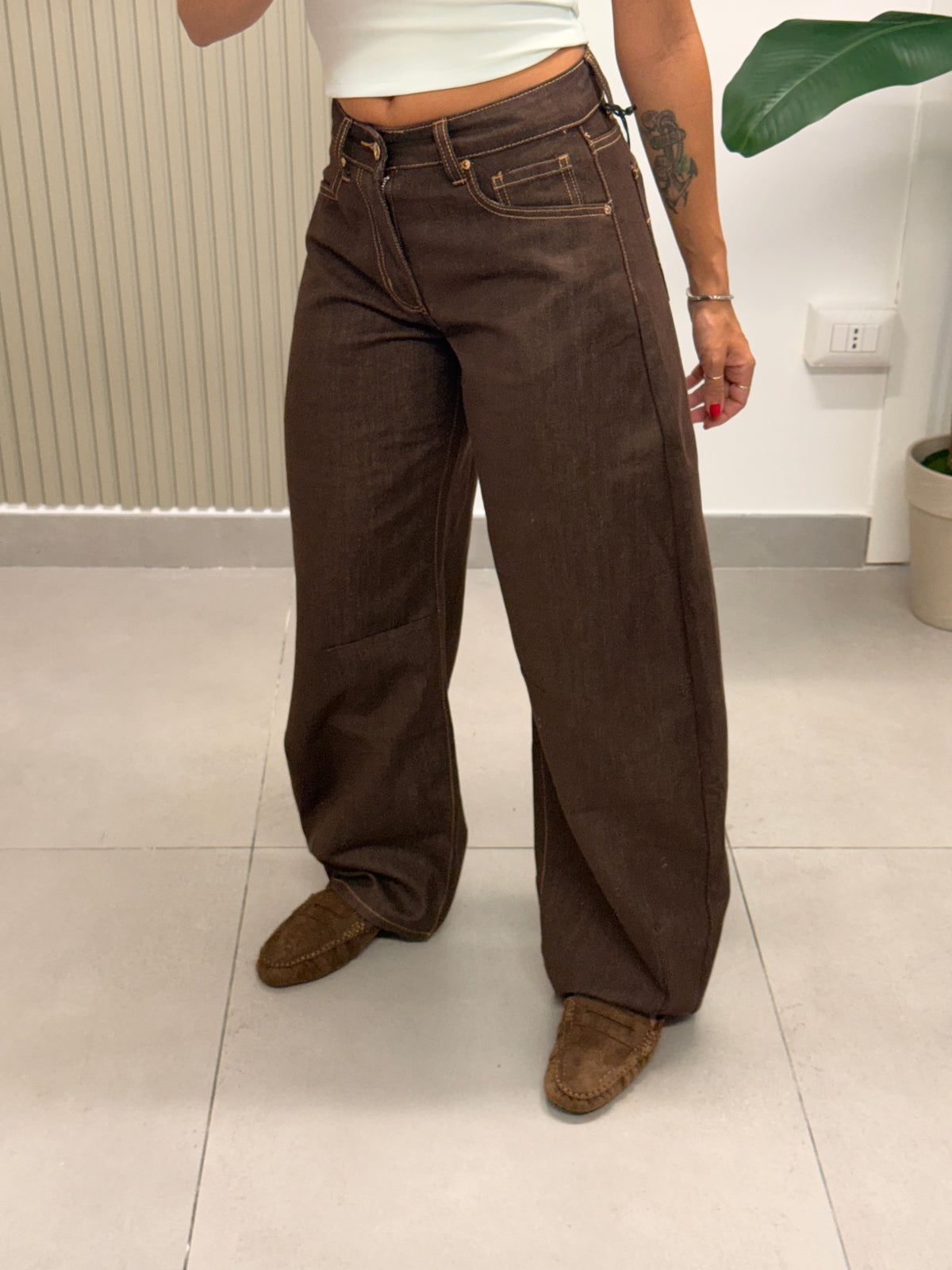 COORDINATO DENIM GRAZIA MARRONE