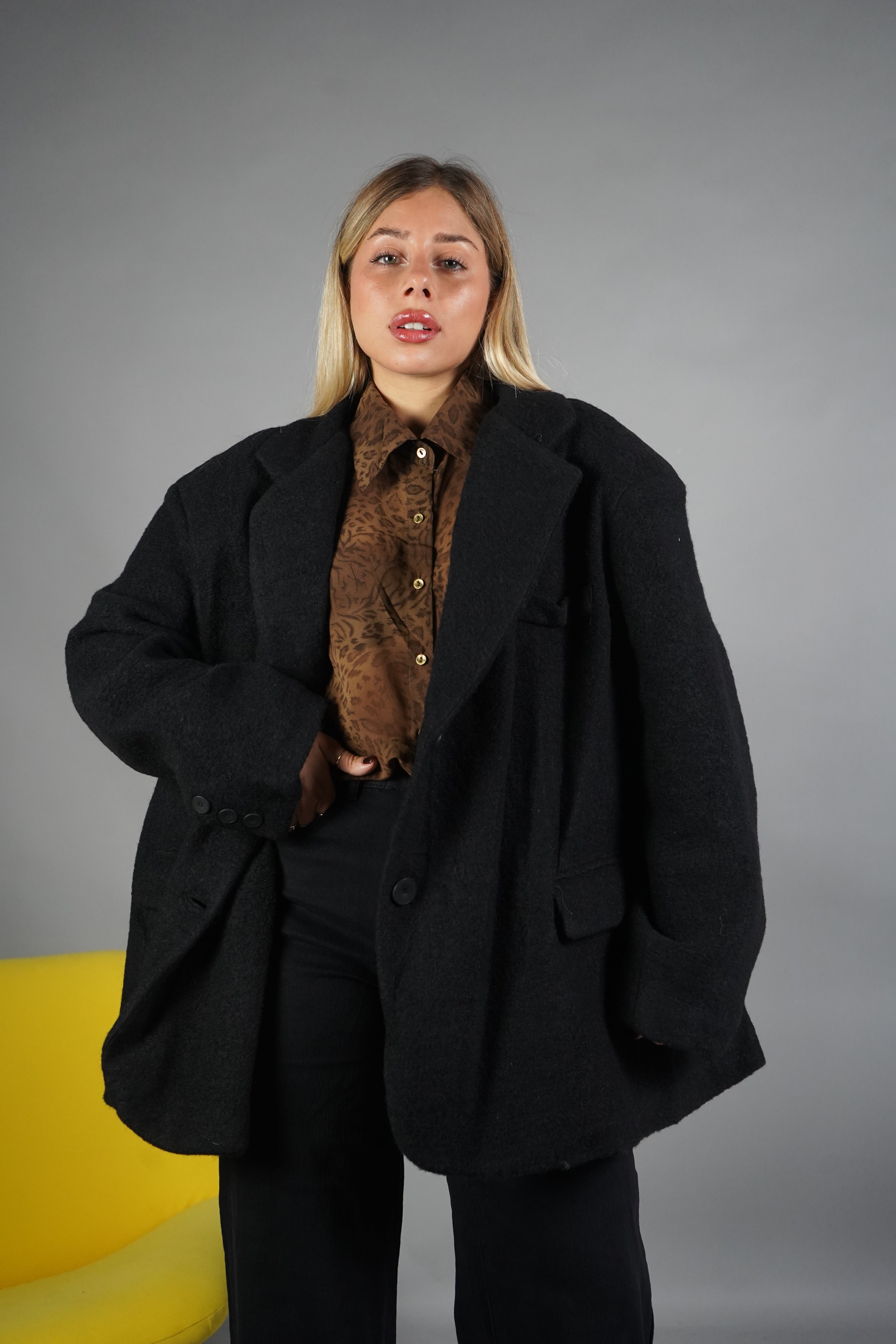 BLAZER LANA TEDDY NERO