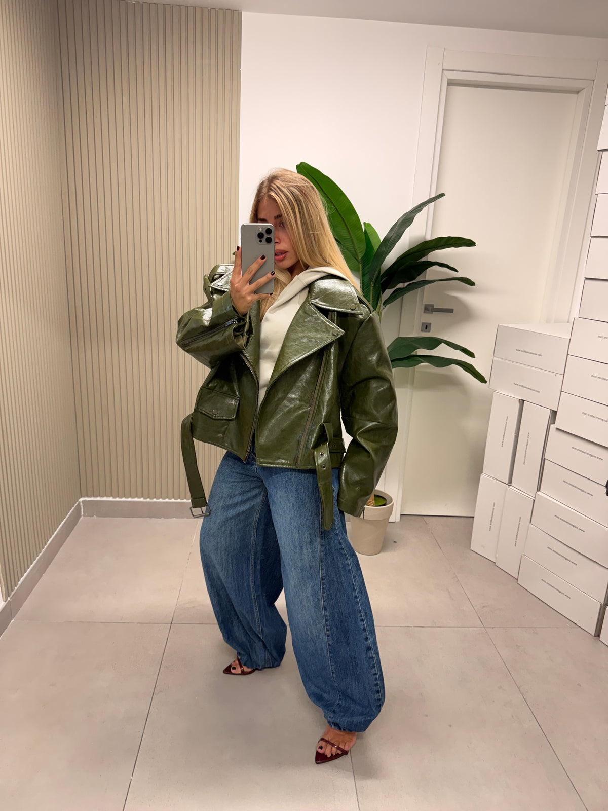 CHIODO ECOPELLE OVERSIZE MARSIGLIA VERDE