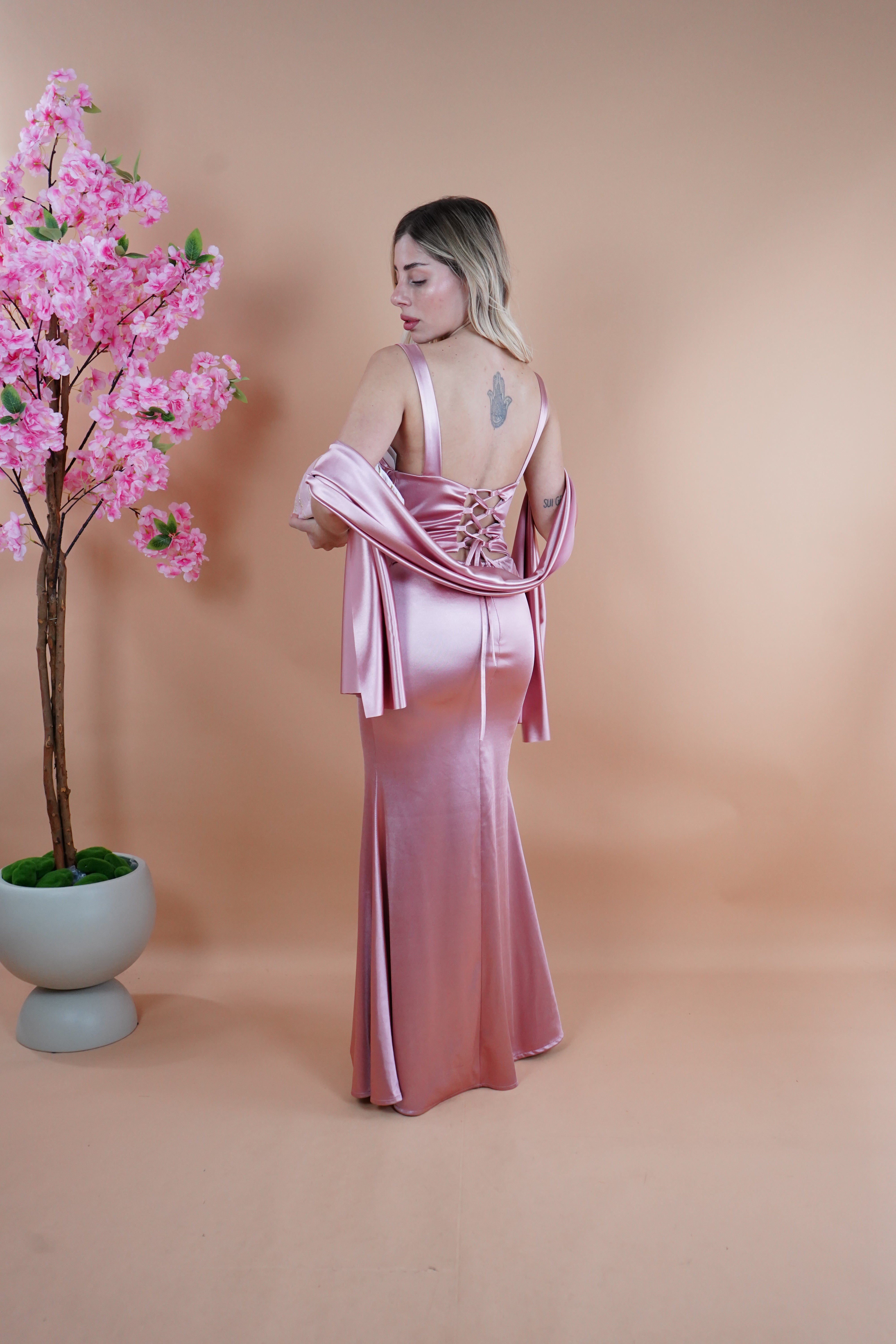 LONG DRESS SIRENA ROSA