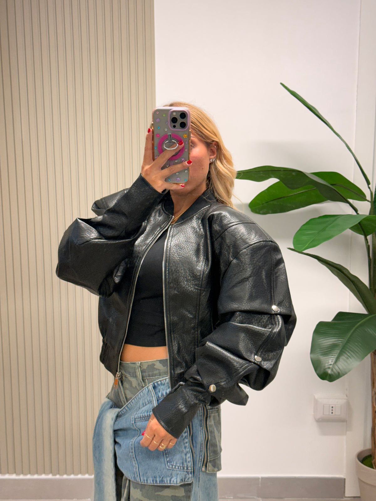BOMBER ECOPELLE RICK NERO