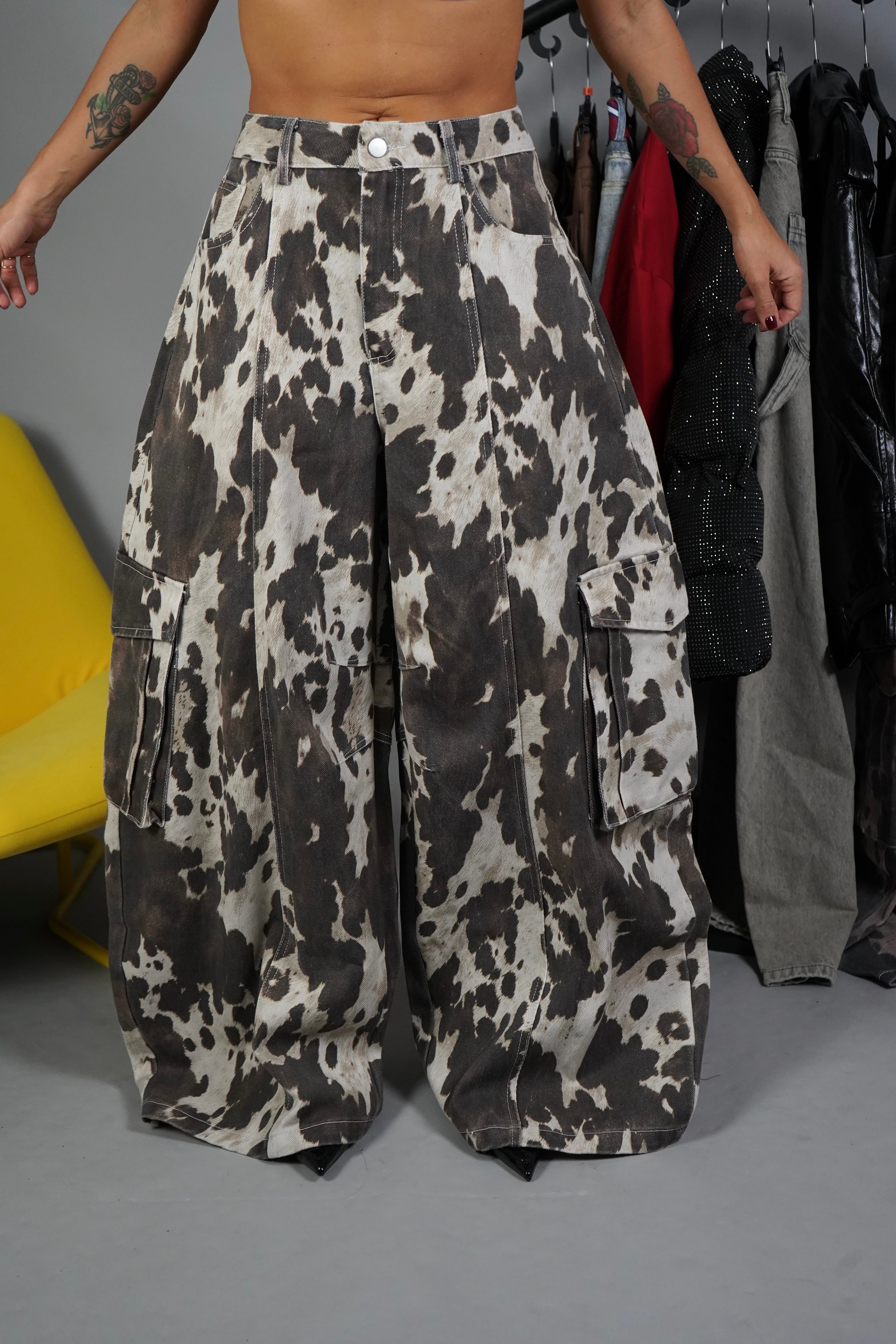 JEANS ANIMALIER PANNA