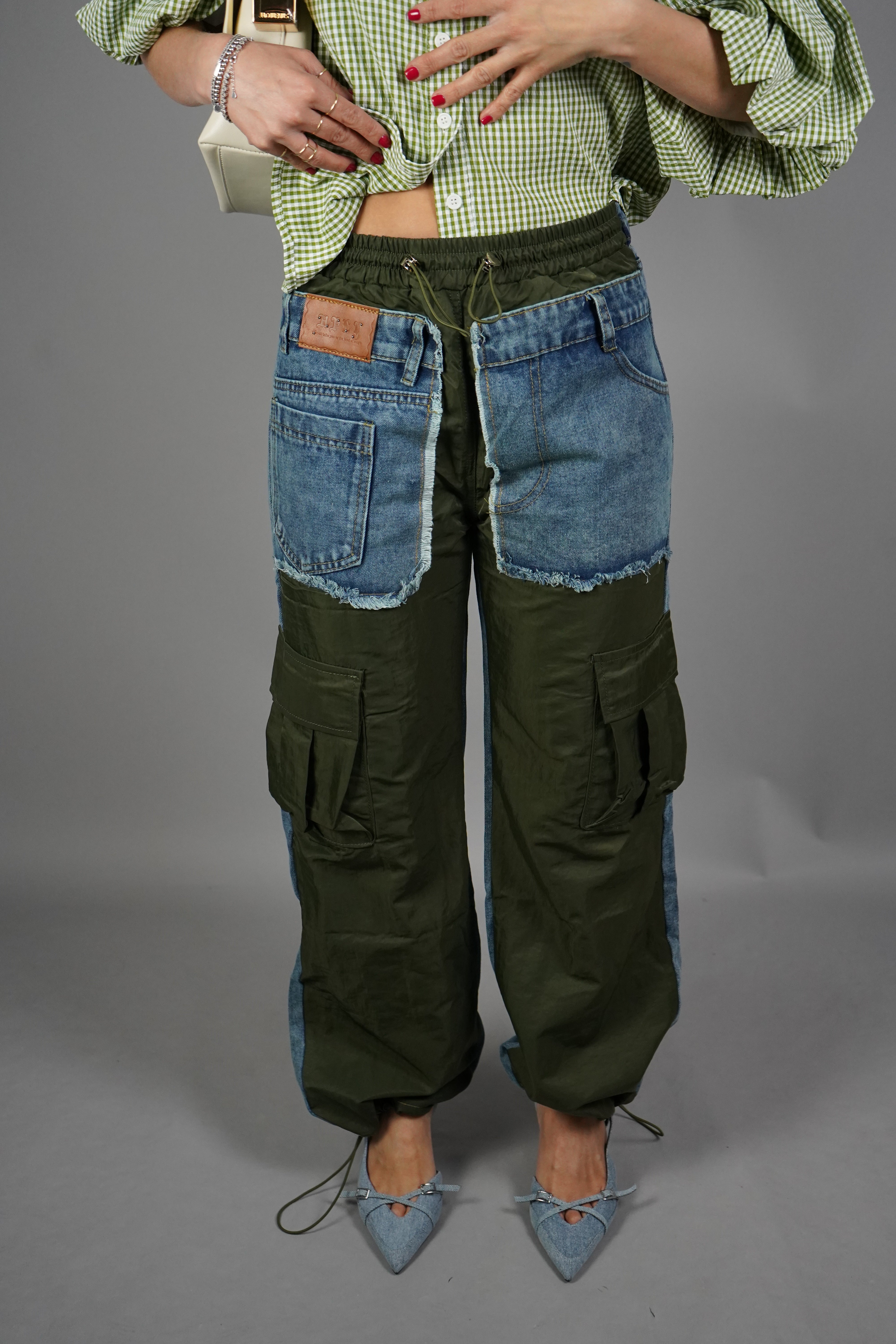 CARGO PARACHUTE DENIM MILITARE