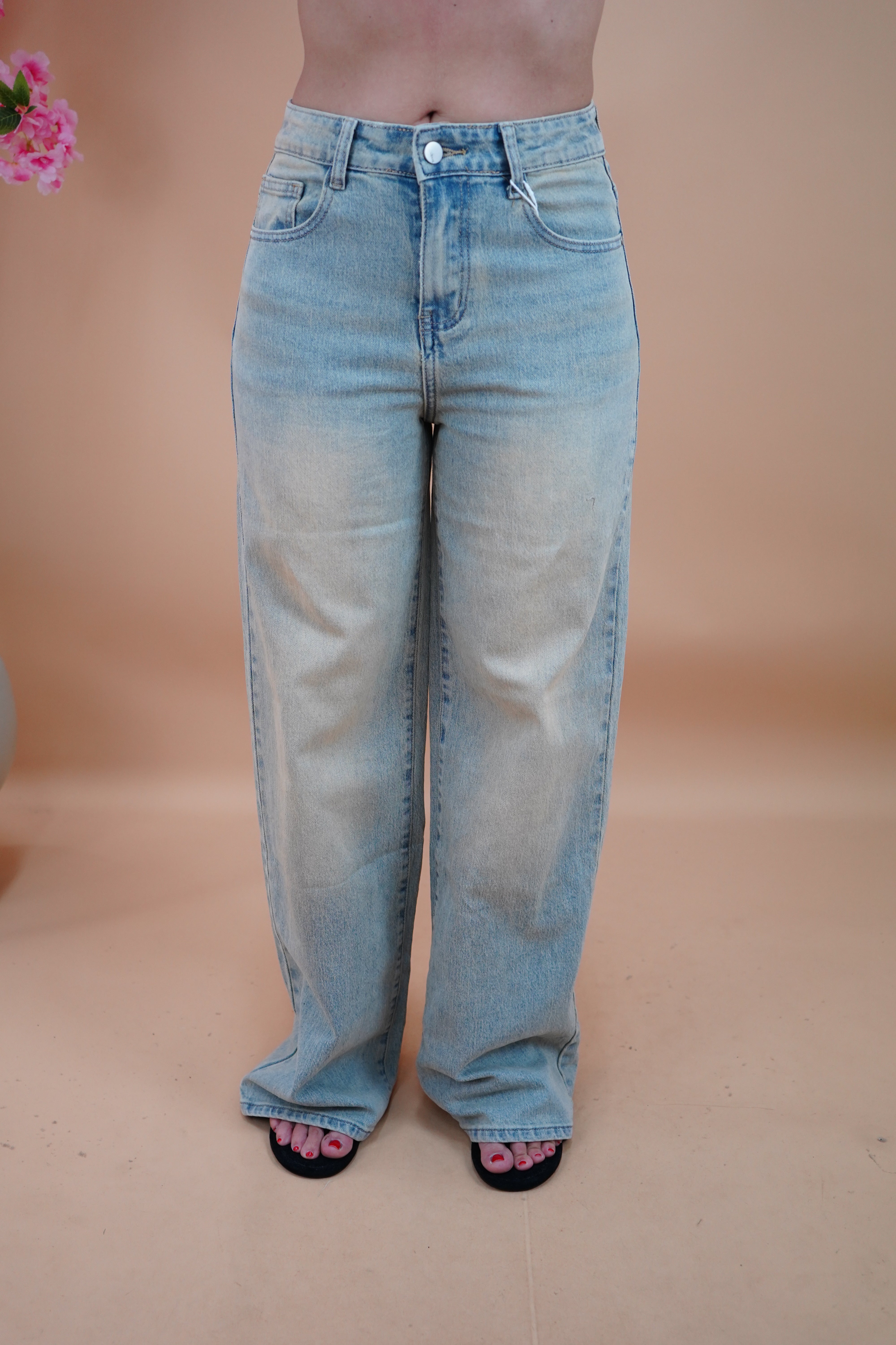 JEANS WIDE SABBIATO