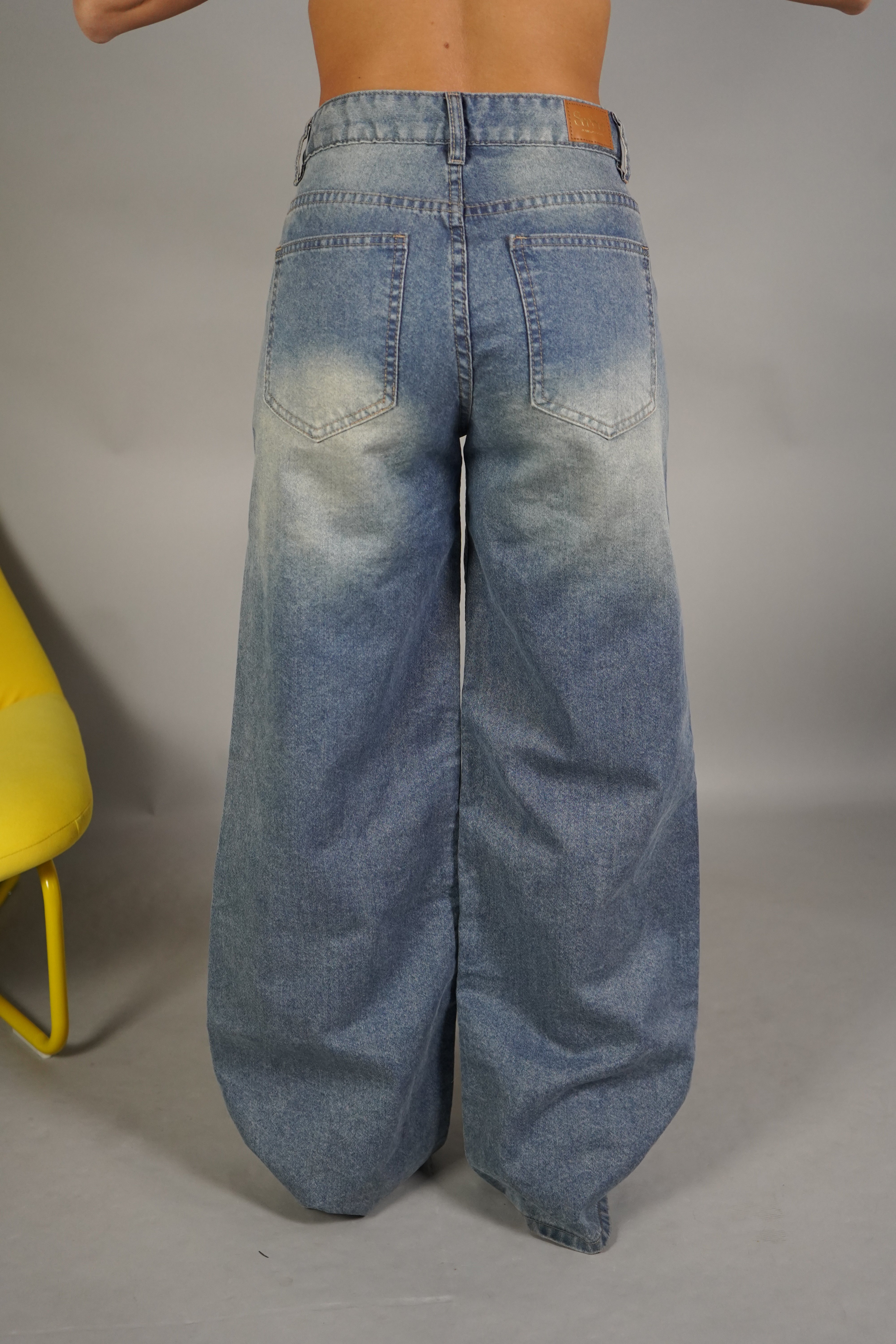 JEANS WIDE LEG TRASPARENZE