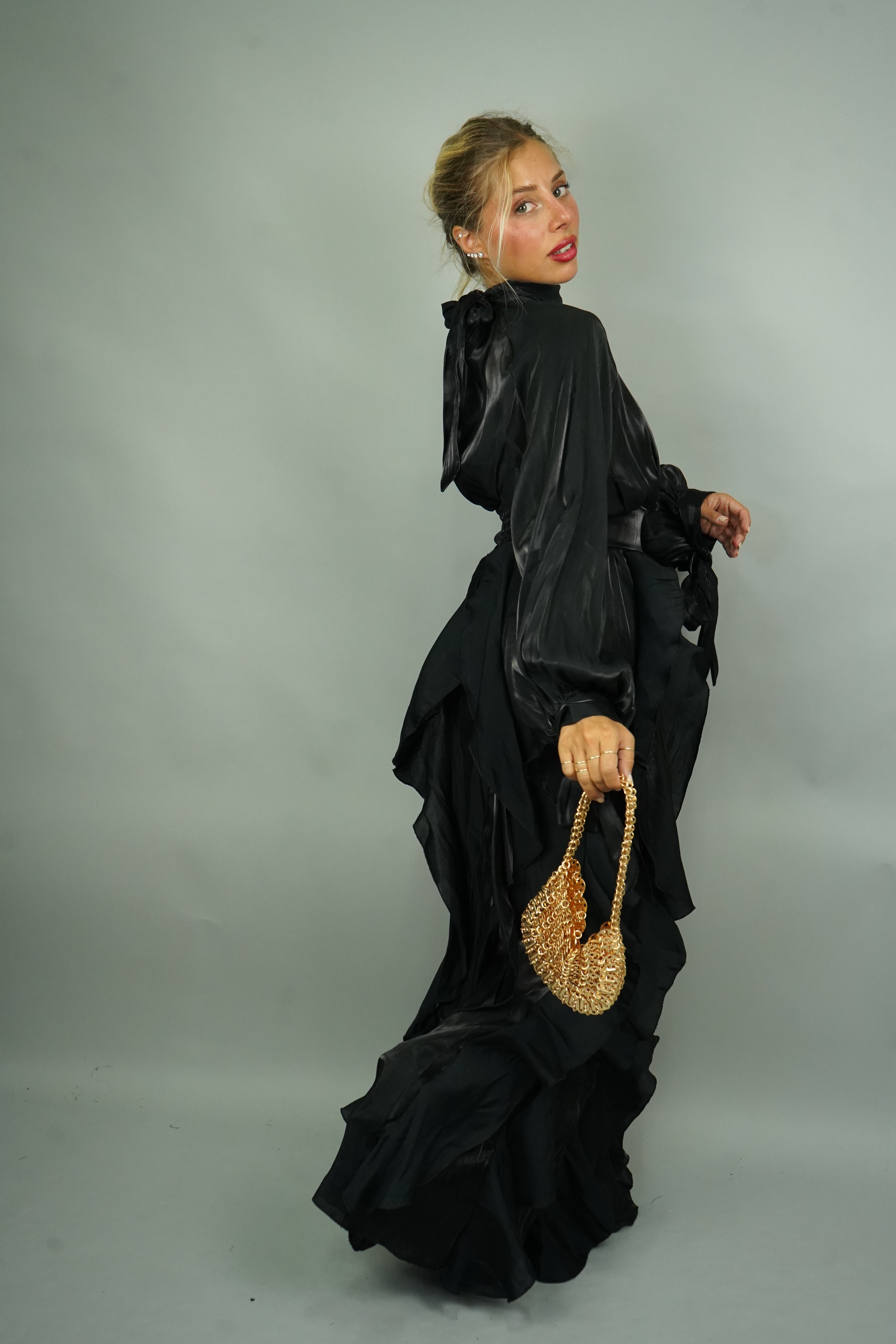 LONG DRESS PARTENOPE NERO