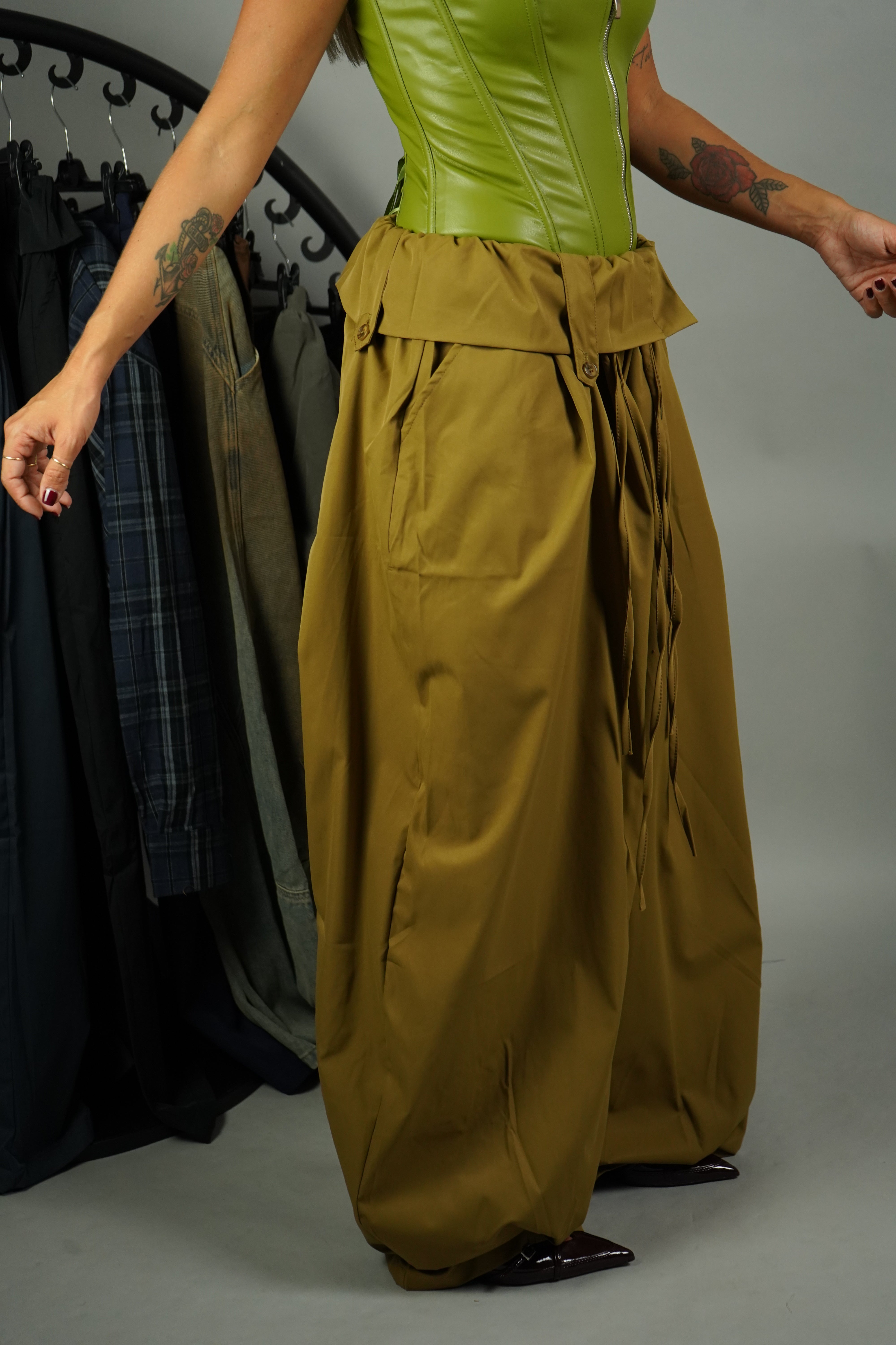 PANTALONE BALLON ARRICCIO BEIGE