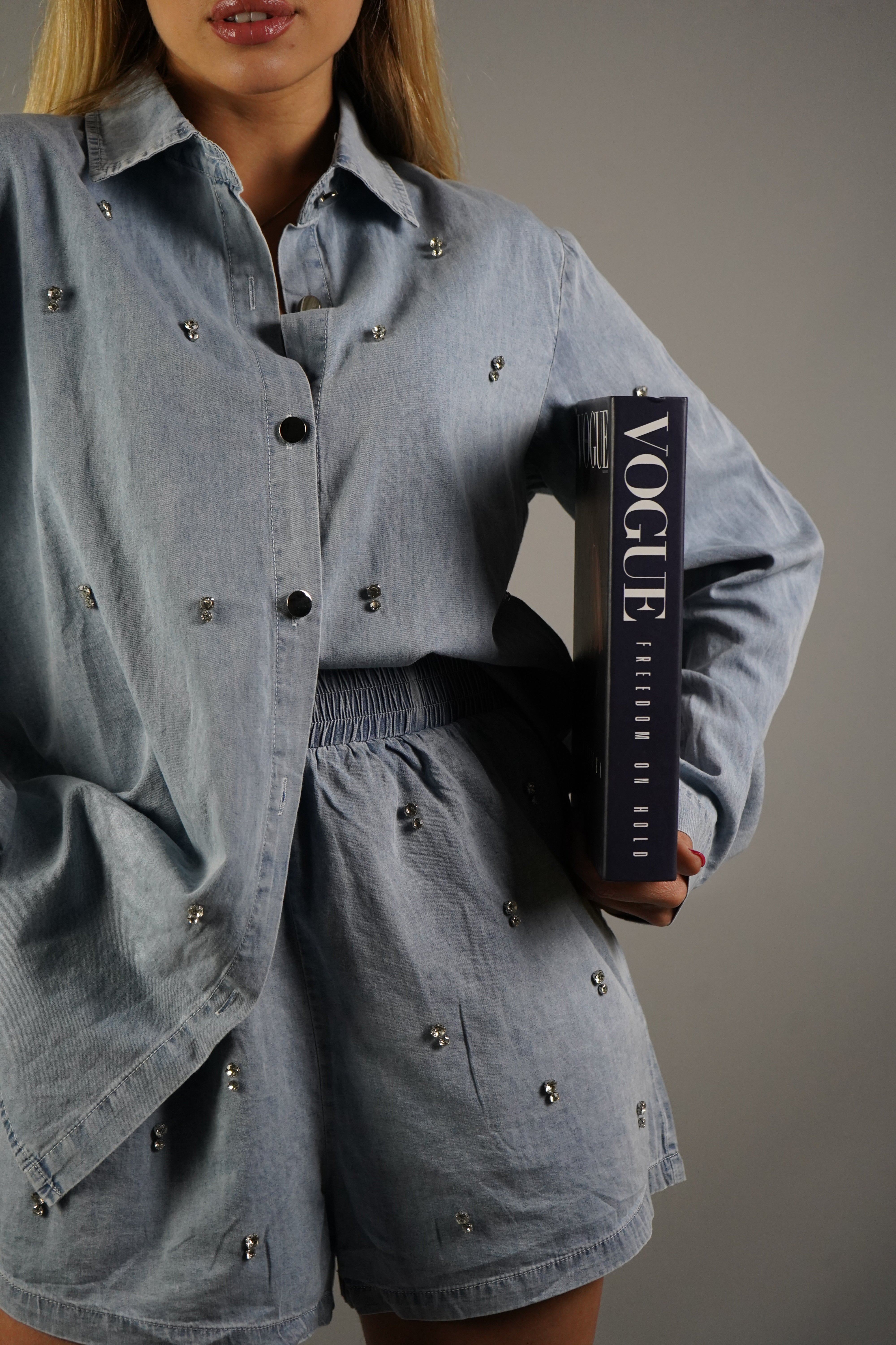 COORDINATO DENIM E STRASS