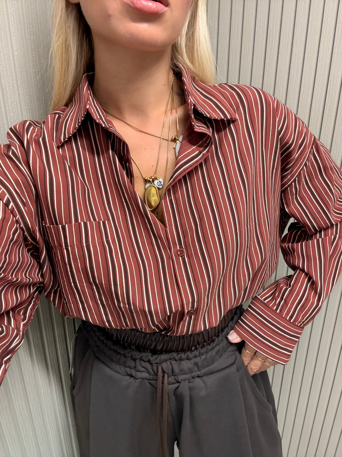 CAMICIA RIGHE RUGGINE