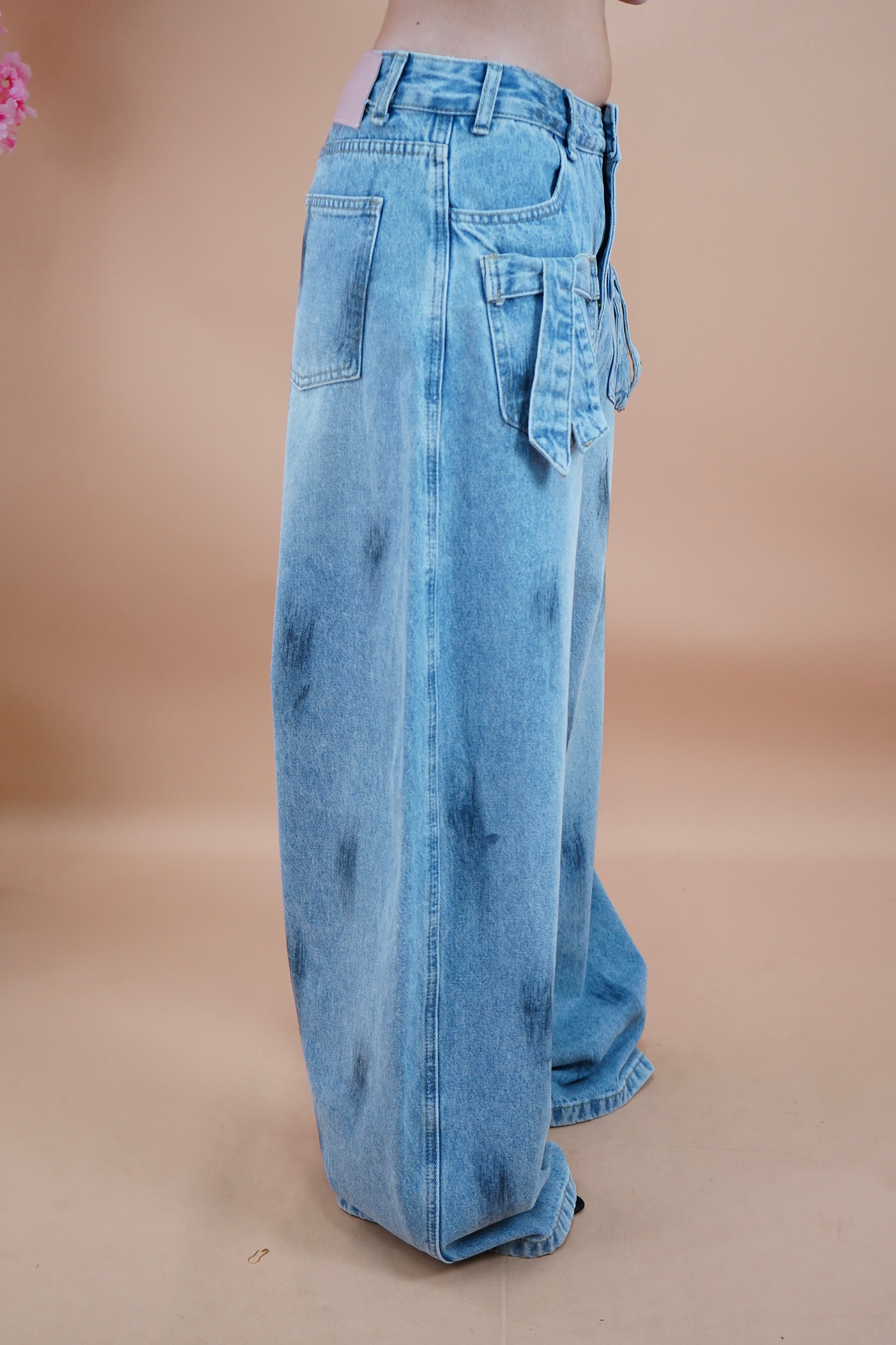 JEANS WIDE LEG FIOCCO