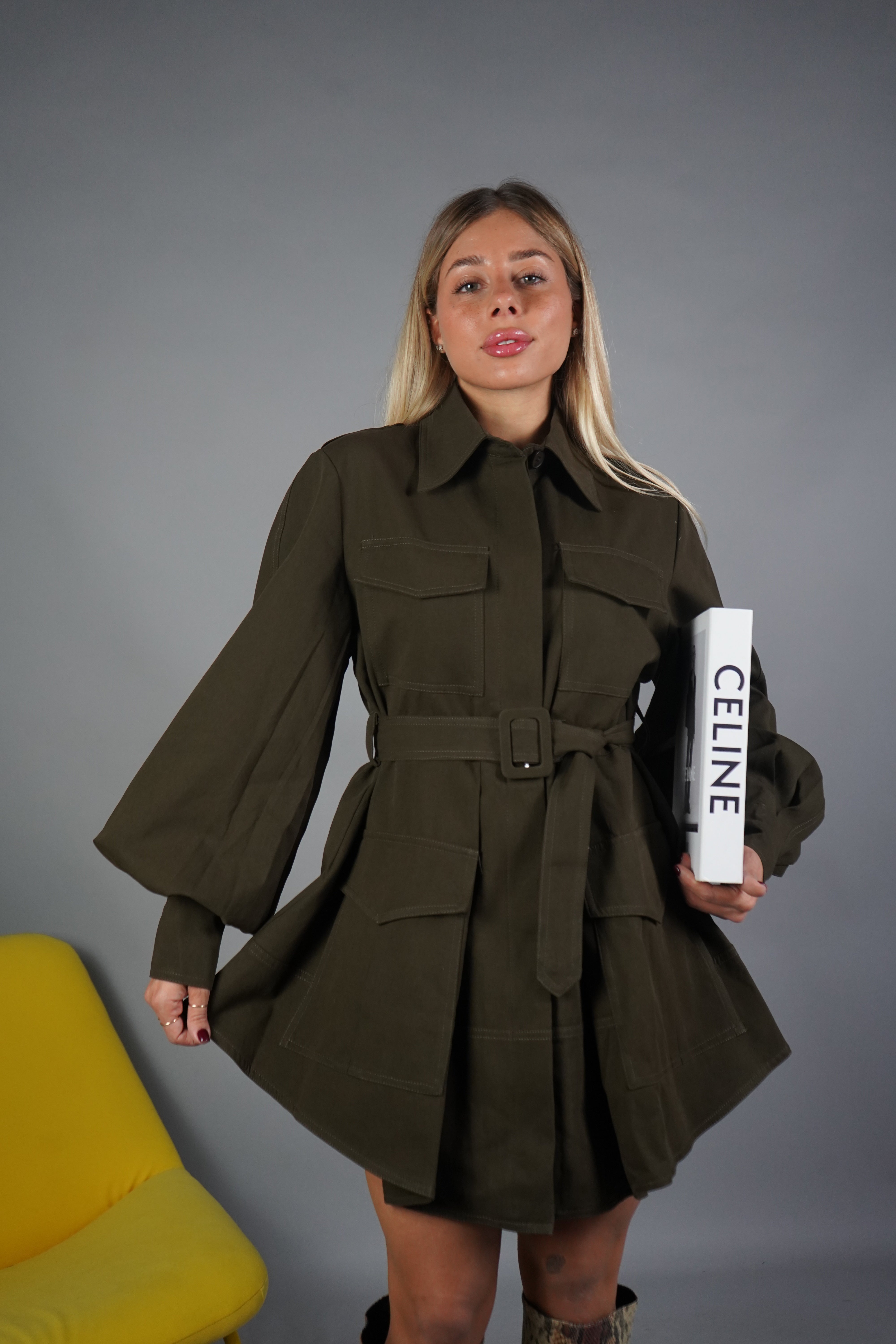 DRESS CAMICIA VERDE MILITARE