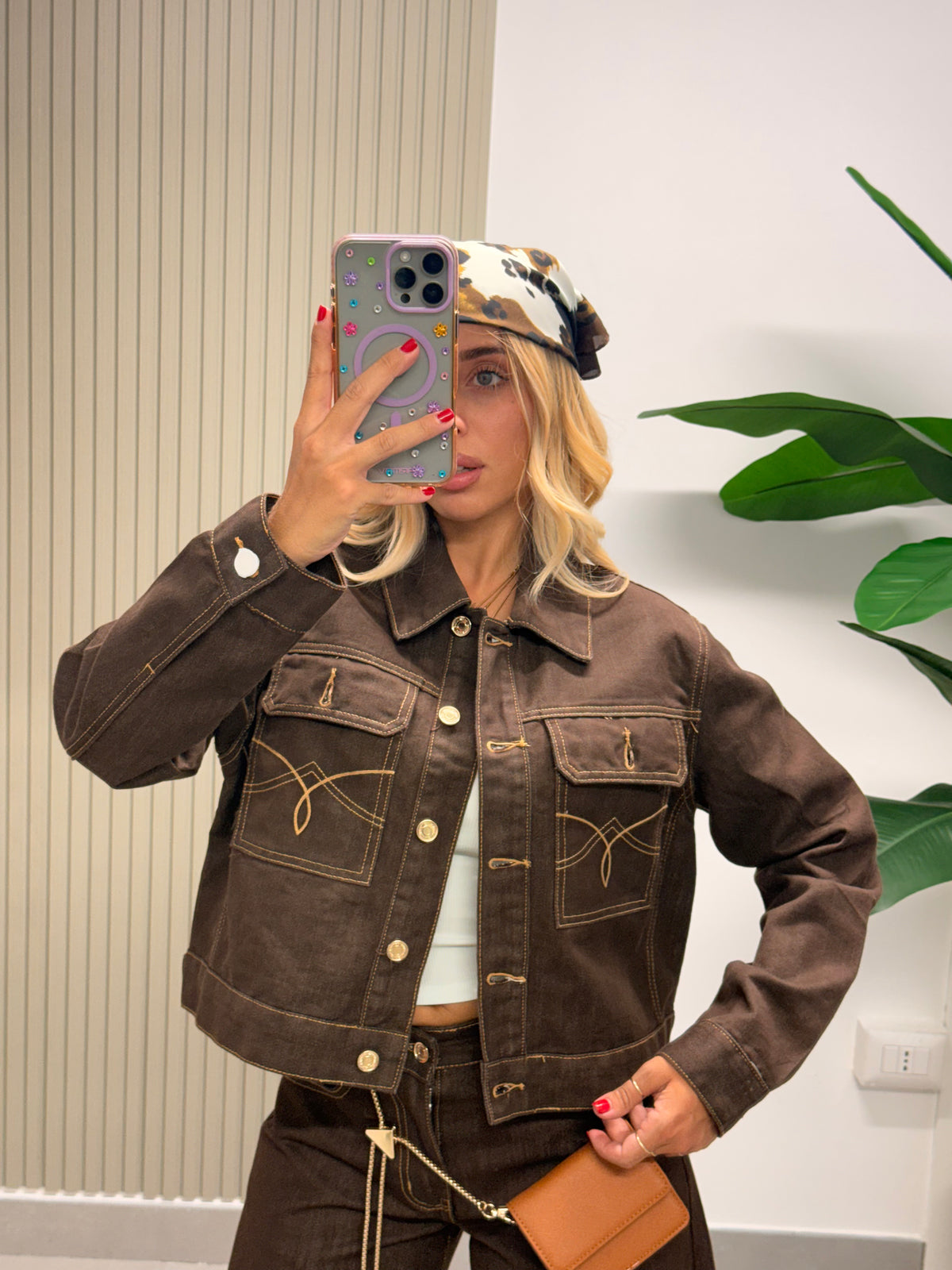 COORDINATO DENIM GRAZIA MARRONE