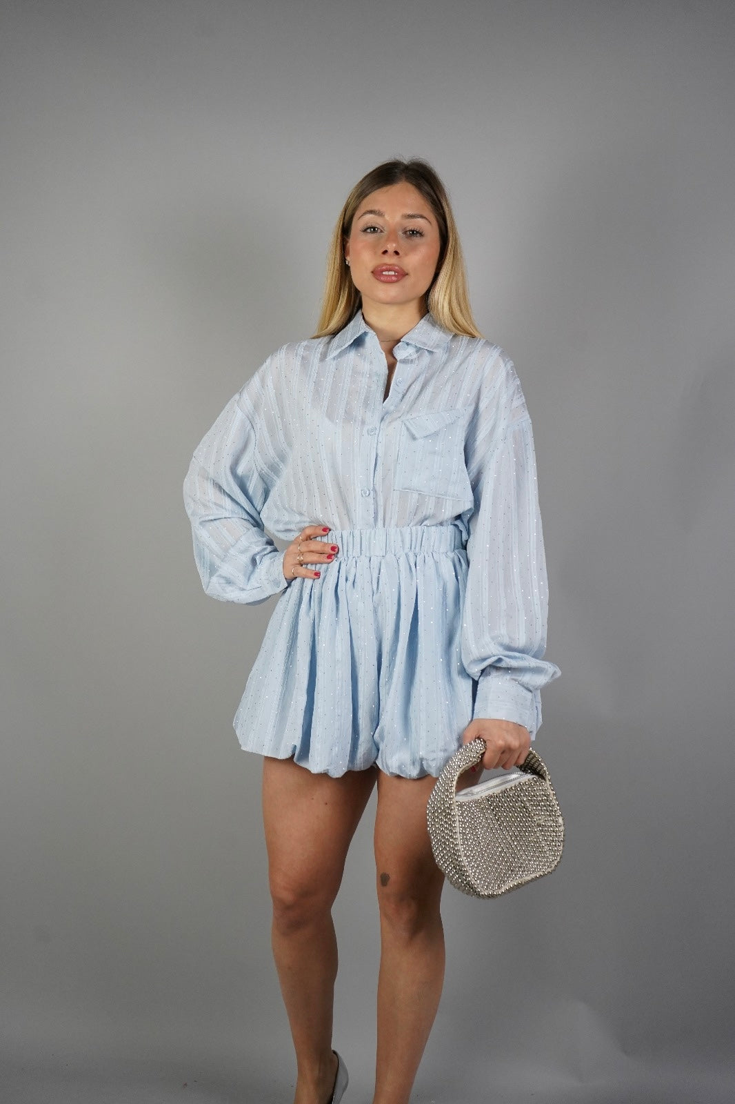 COORDINATO DIAMOND AZZURRO