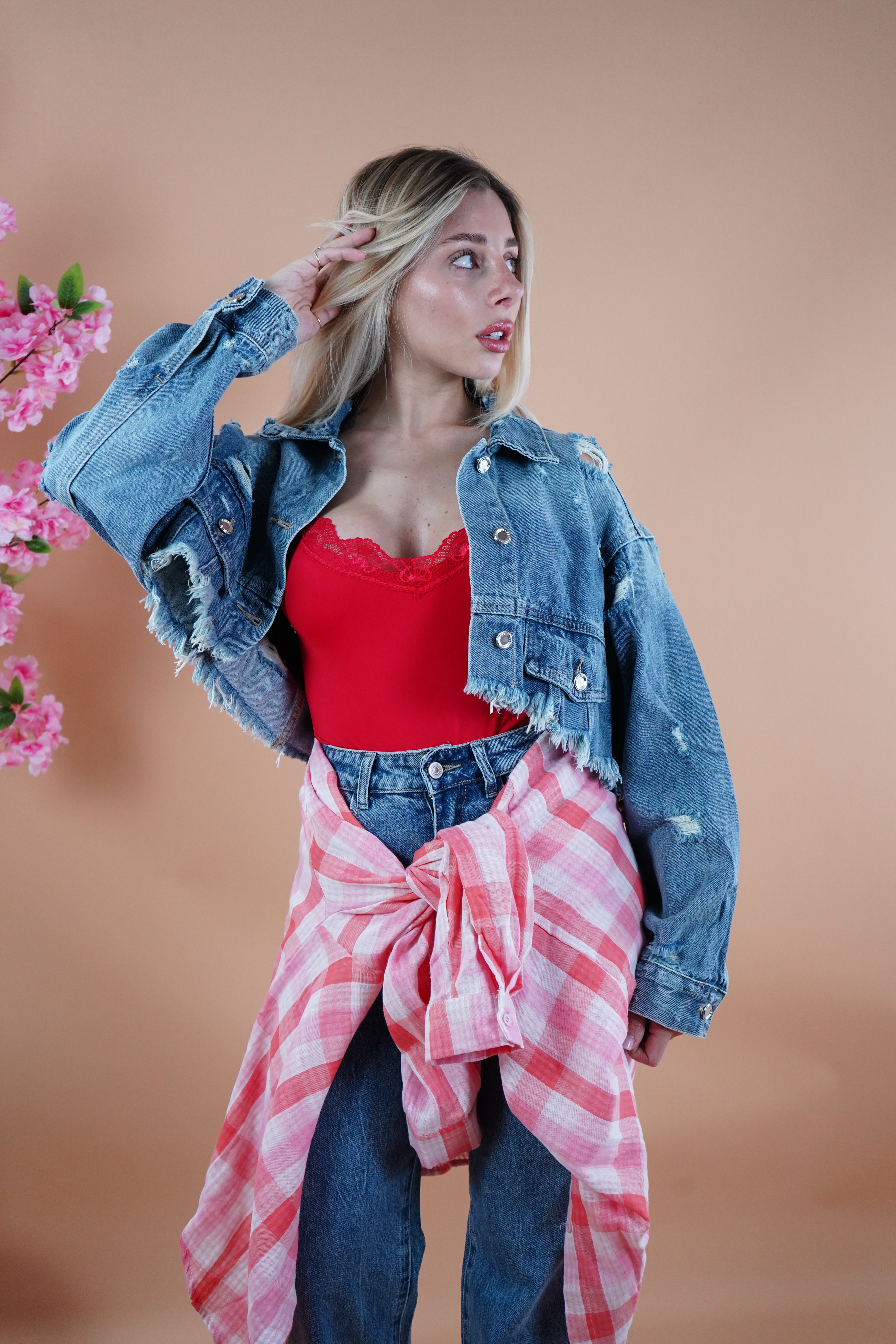 GIACCA CROP DENIM MIA