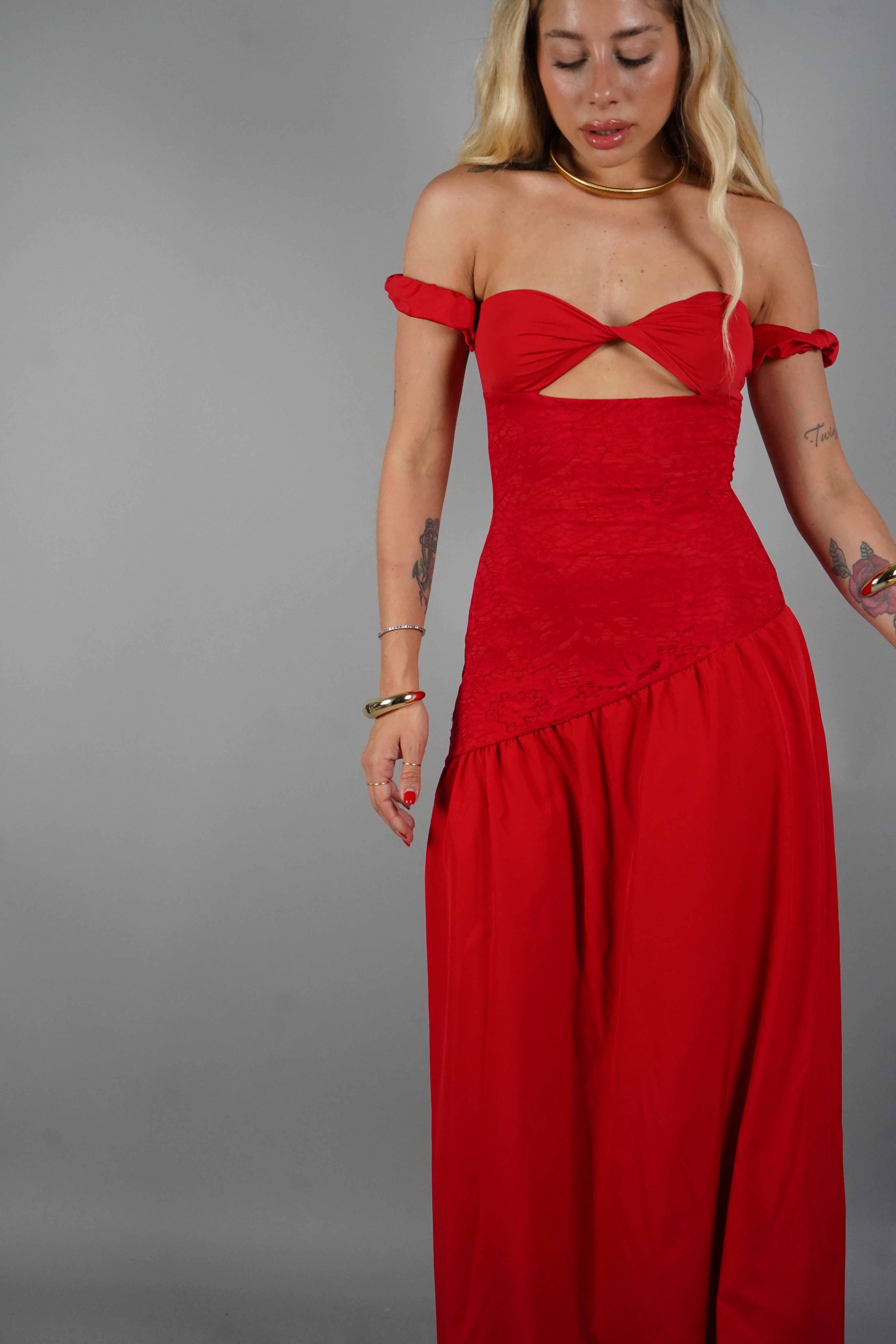 LONG DRESS ANITA ROSSO