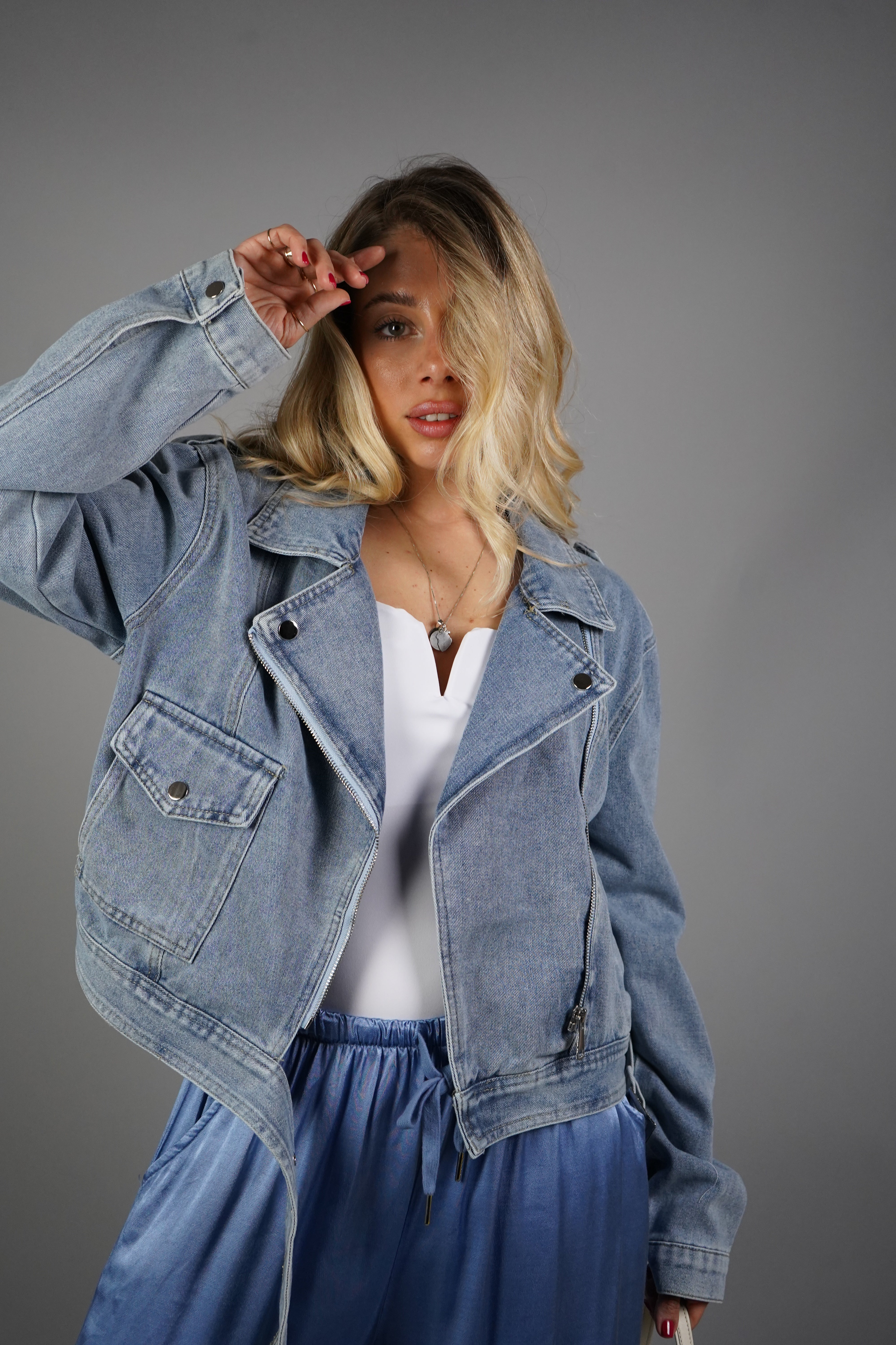 CHIODO DENIM CHIARO