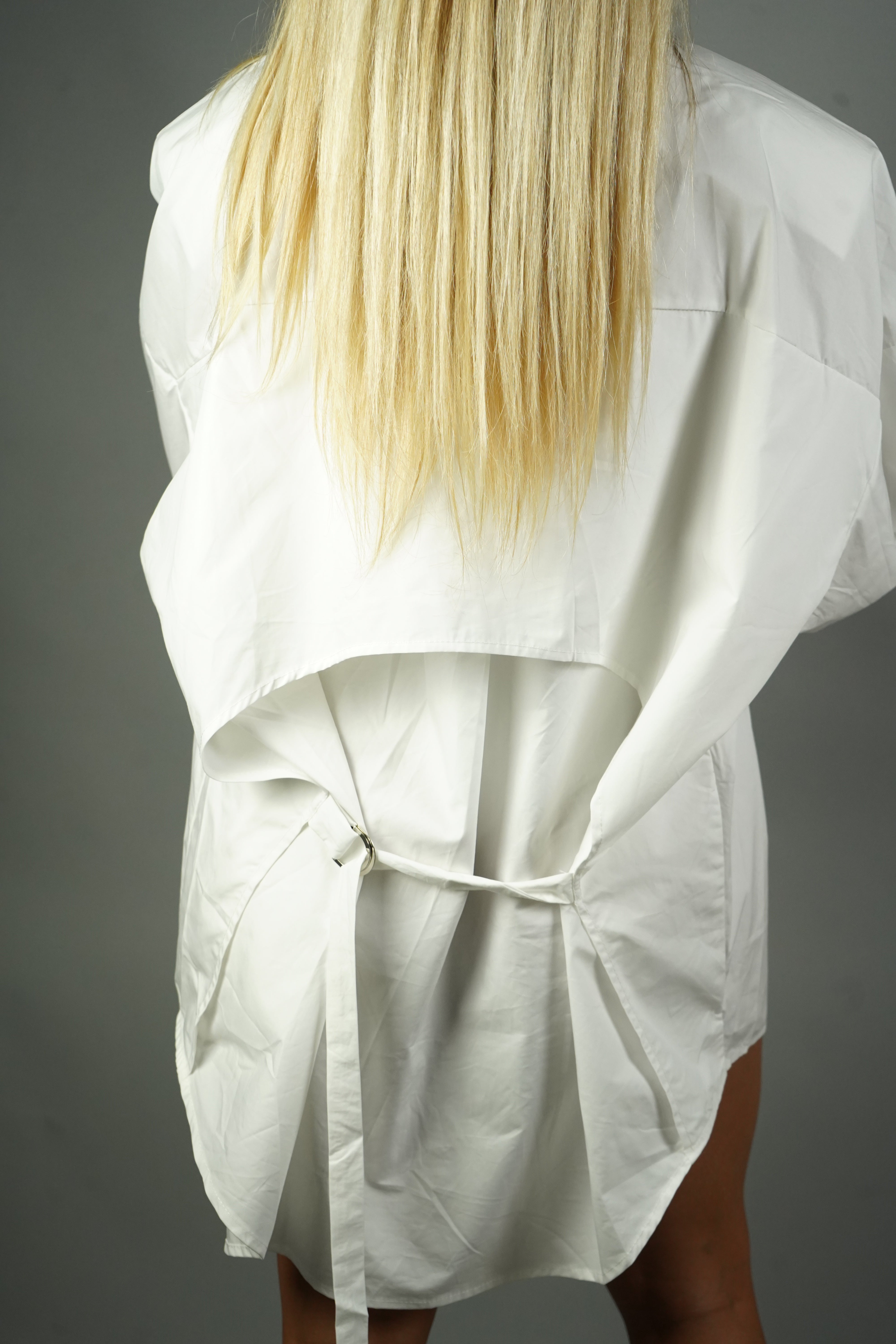 MAXI CAMICIA GILDA CON SPALLINE BIANCA