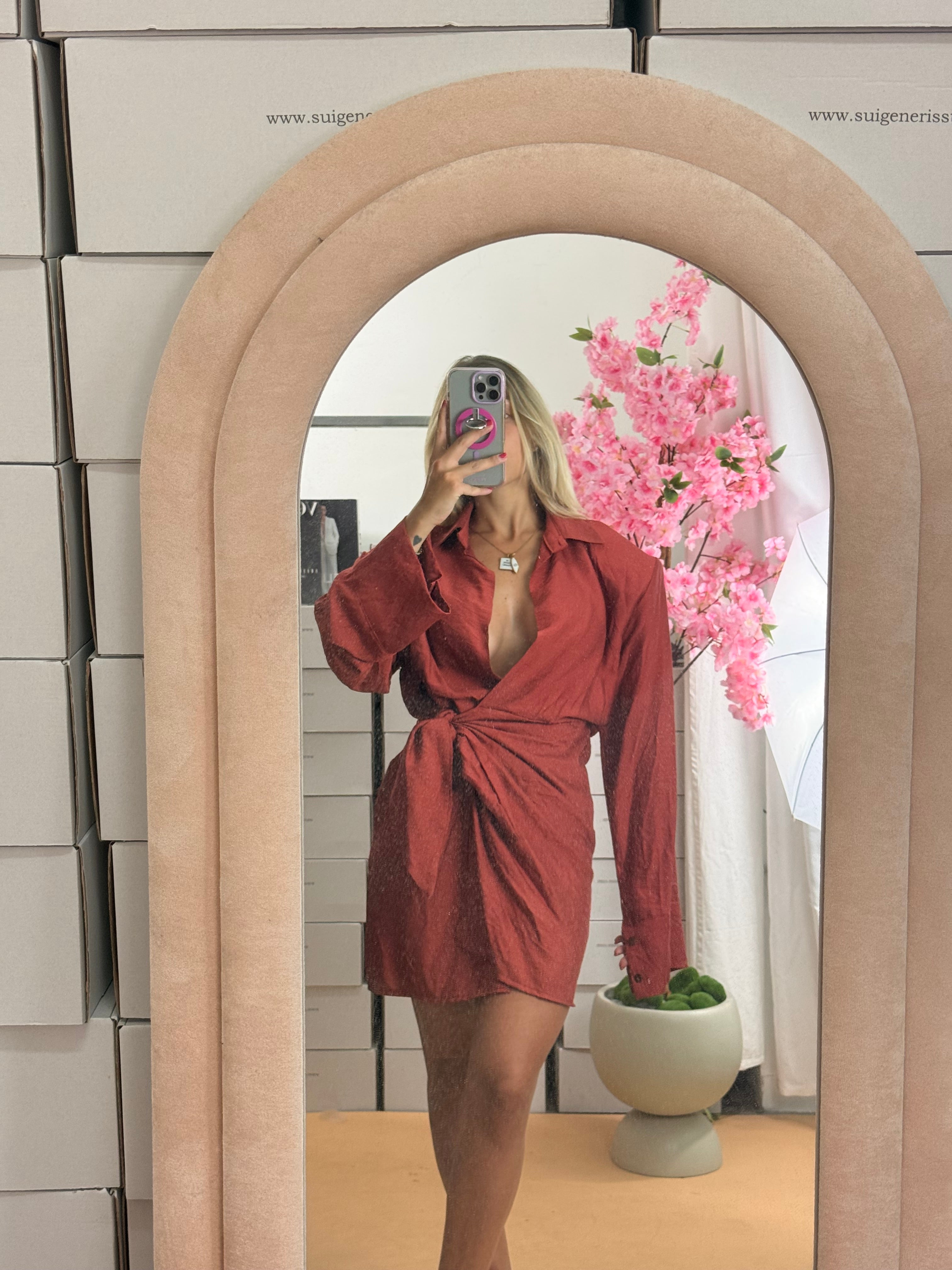 MINI DRESS GILDA RUGGINE