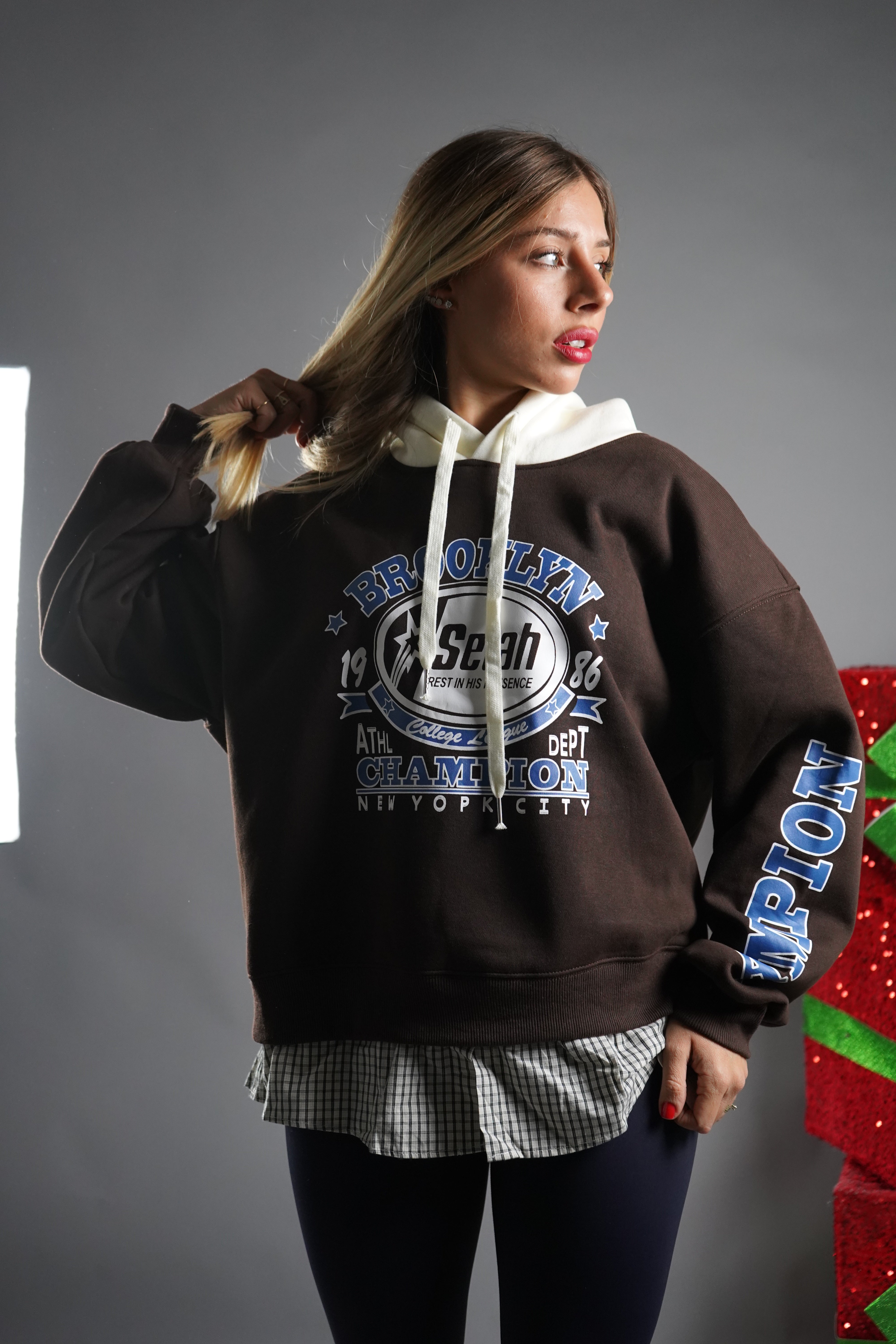 FELPA BROOKLYN MARRONE