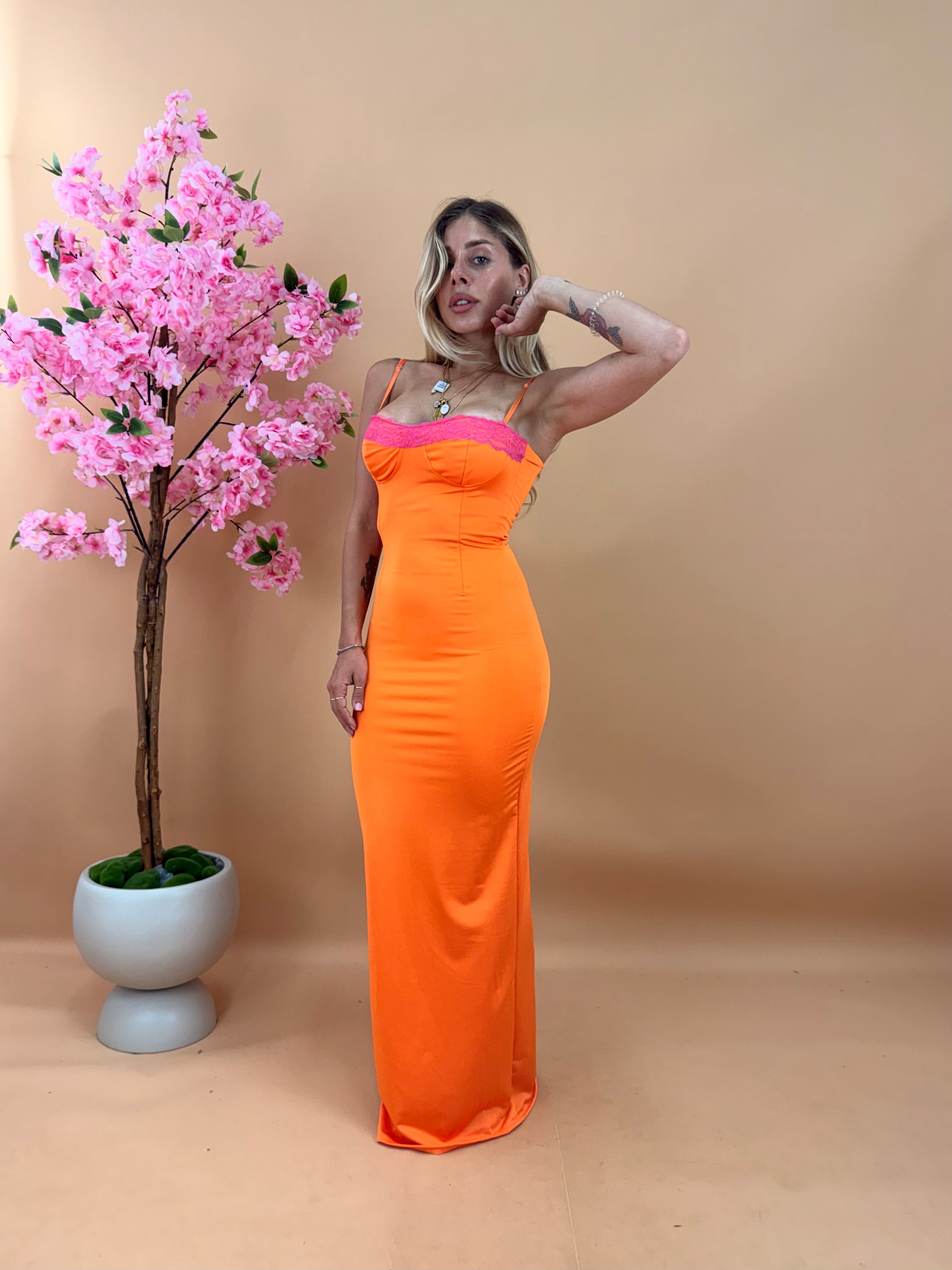 LONG DRESS BODRUM ARANCIONE