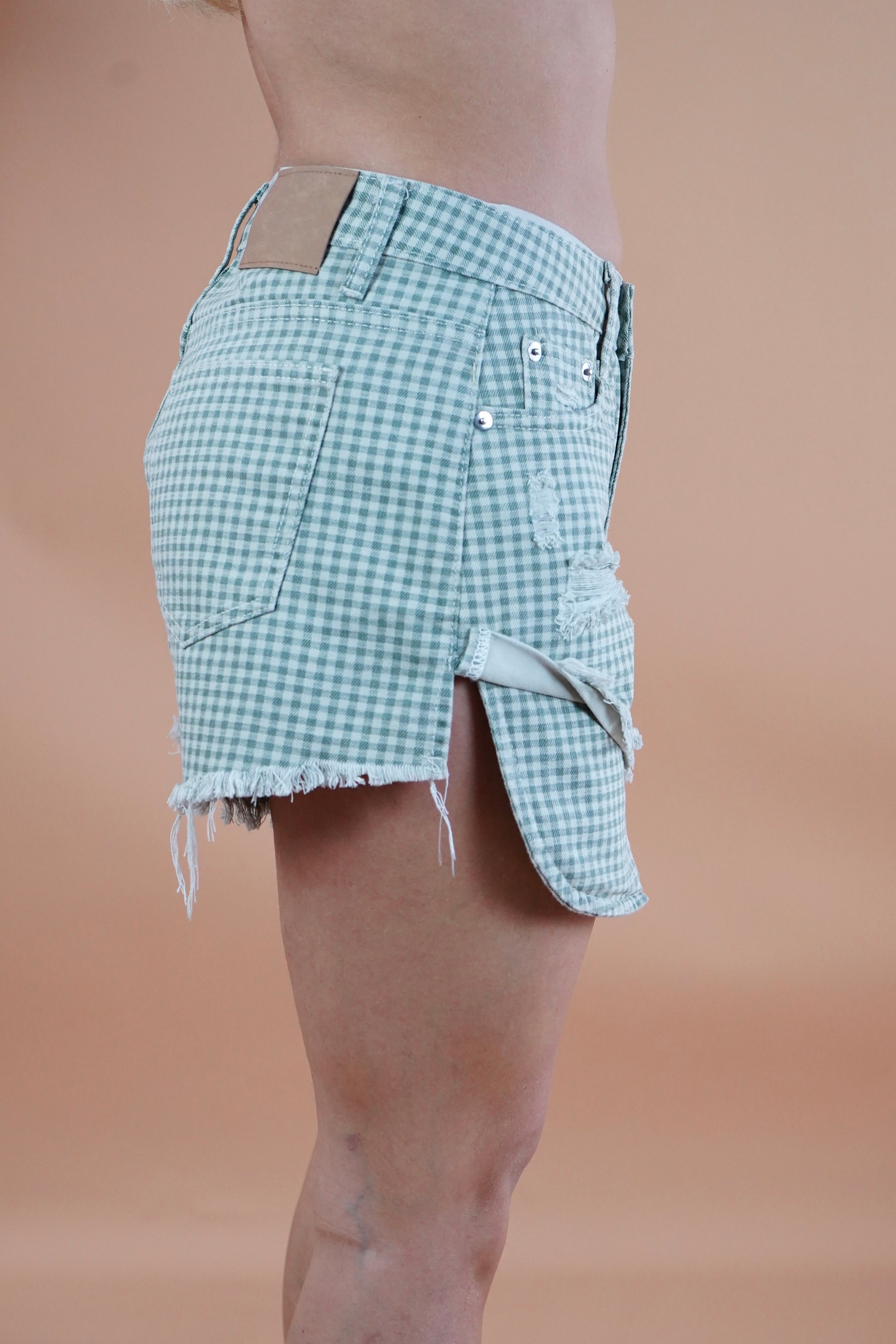 MINI SHORTS VICHY VERDE