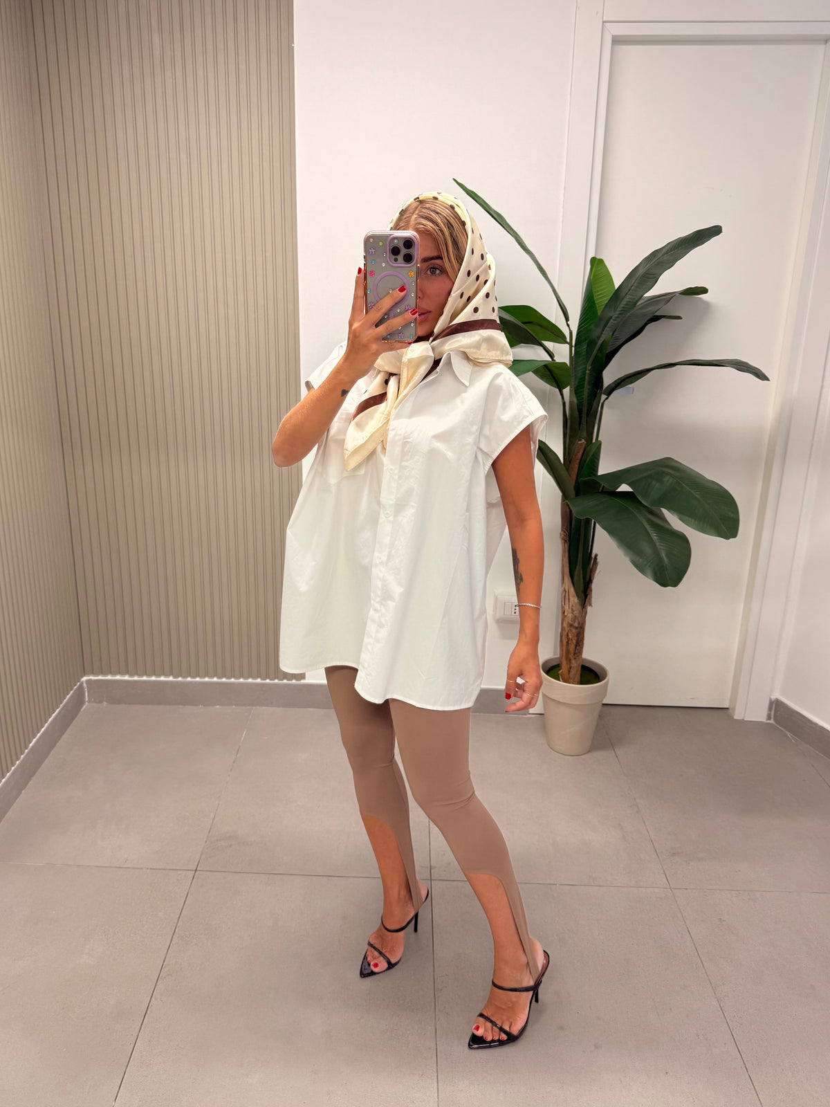 CAMICIA SMANICATO BIANCA