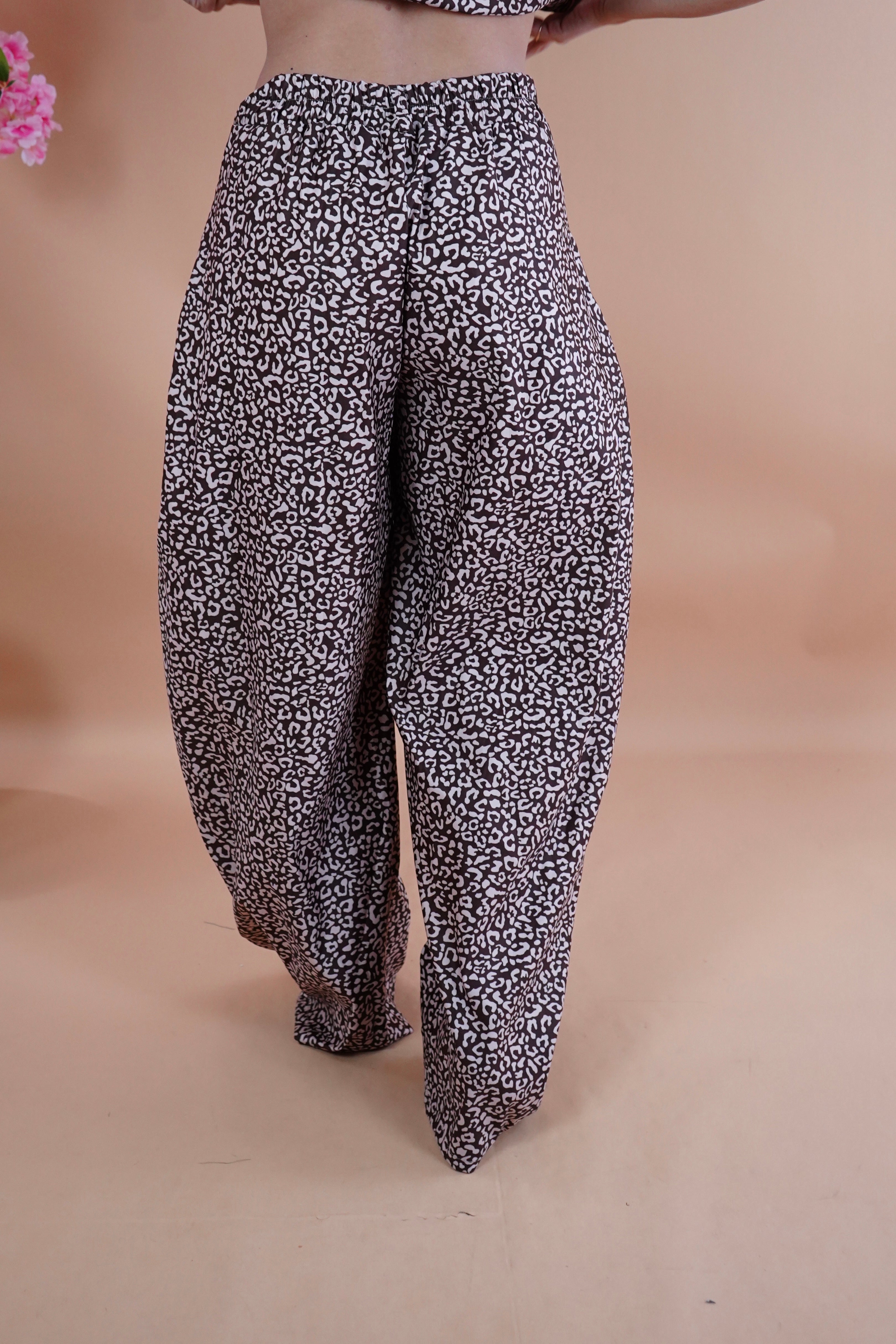 COORDINATO BALLON ANIMALIER MARRONE