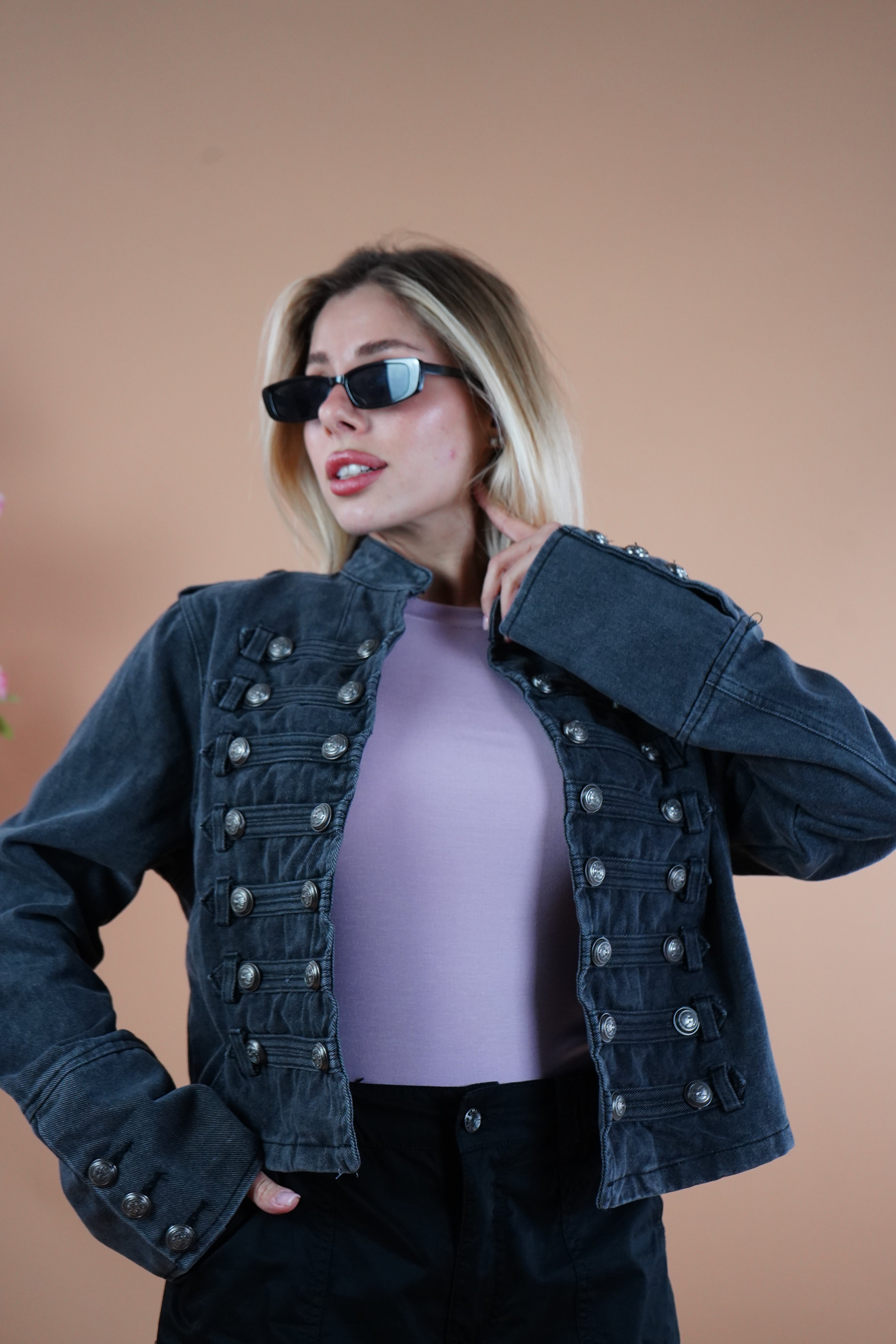 GIACCA NAPOLEONE DENIM NERO