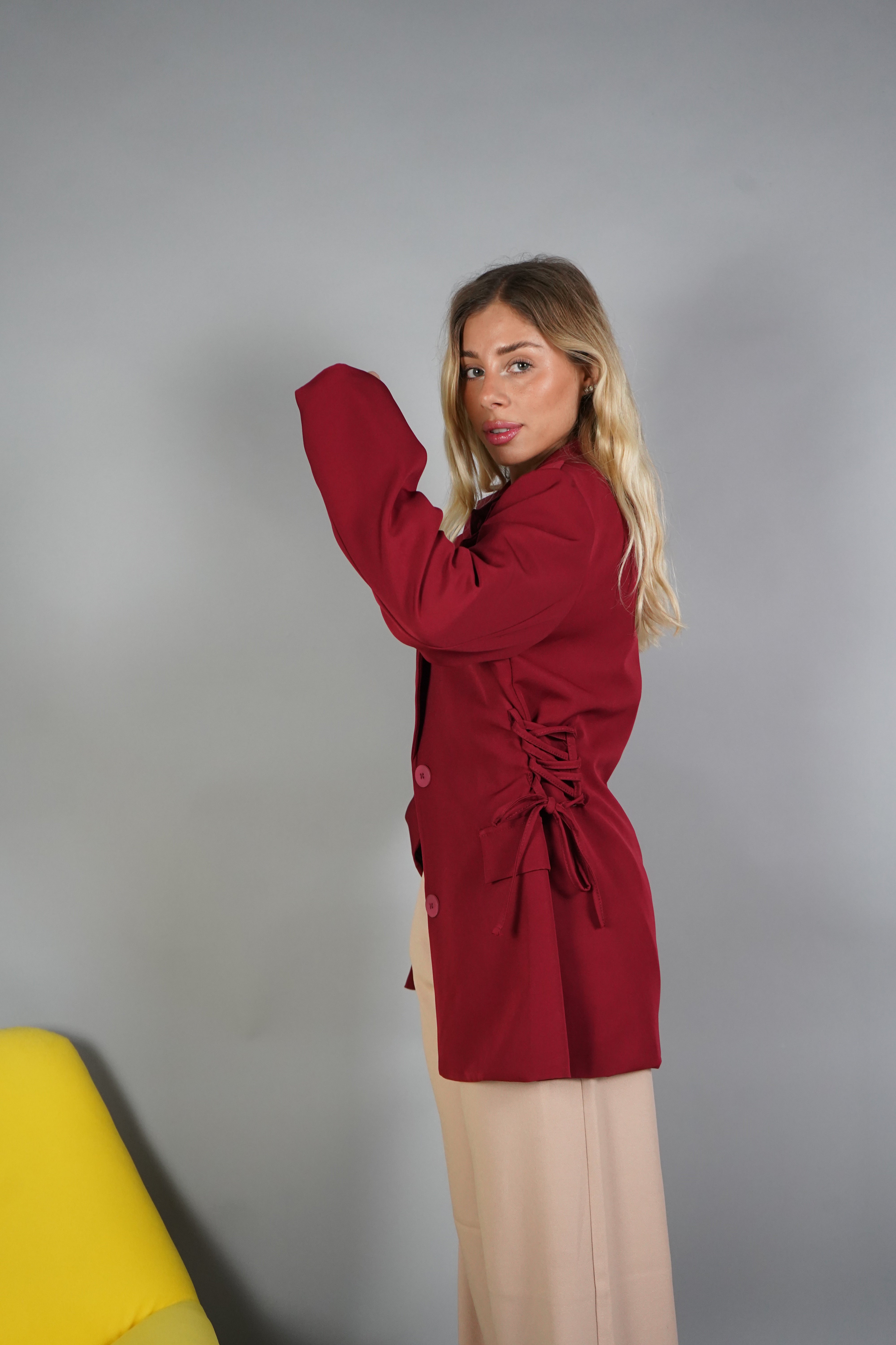 BLAZER STRINGHE BORDEAUX