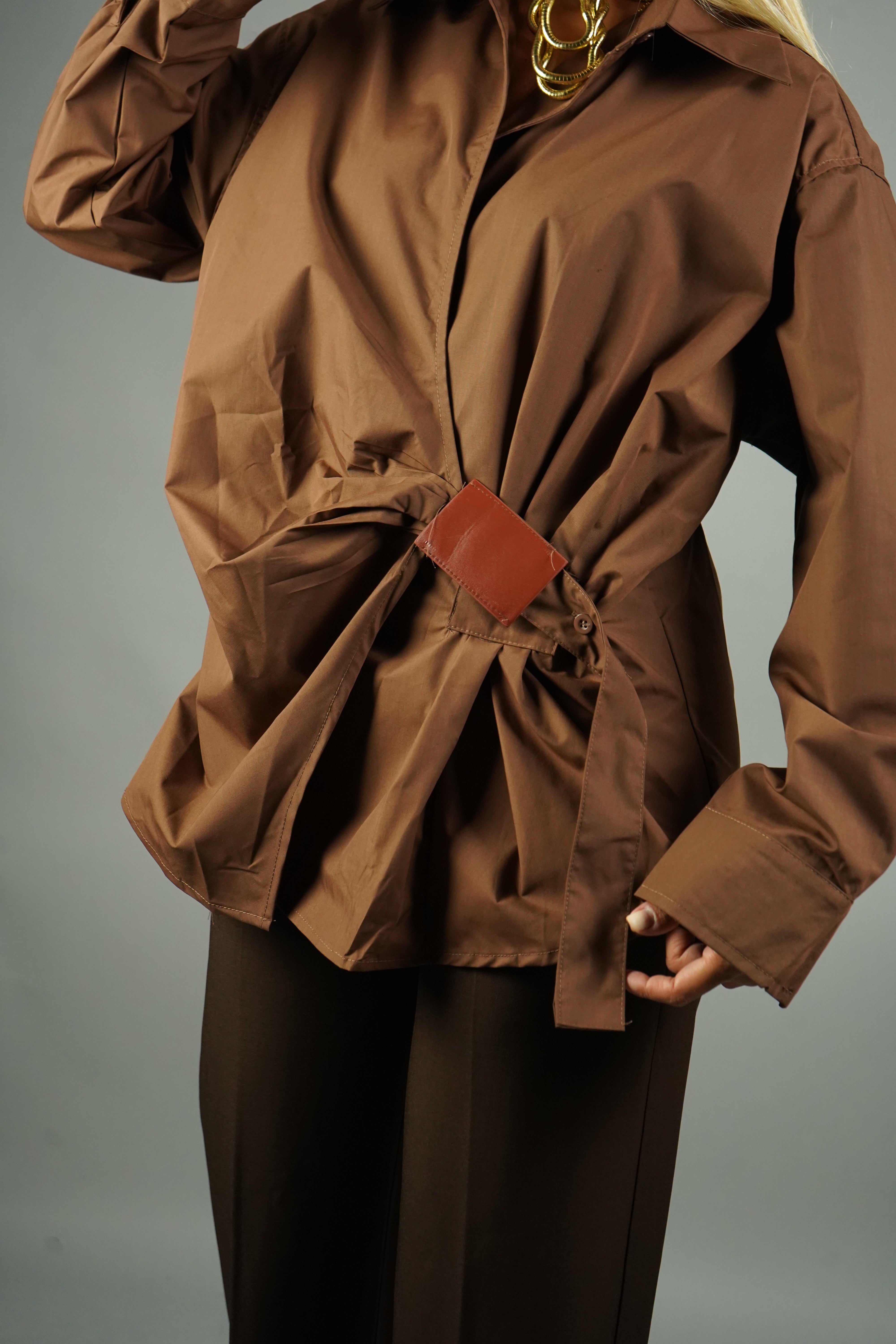 CAMICIA SERENA MARRONE
