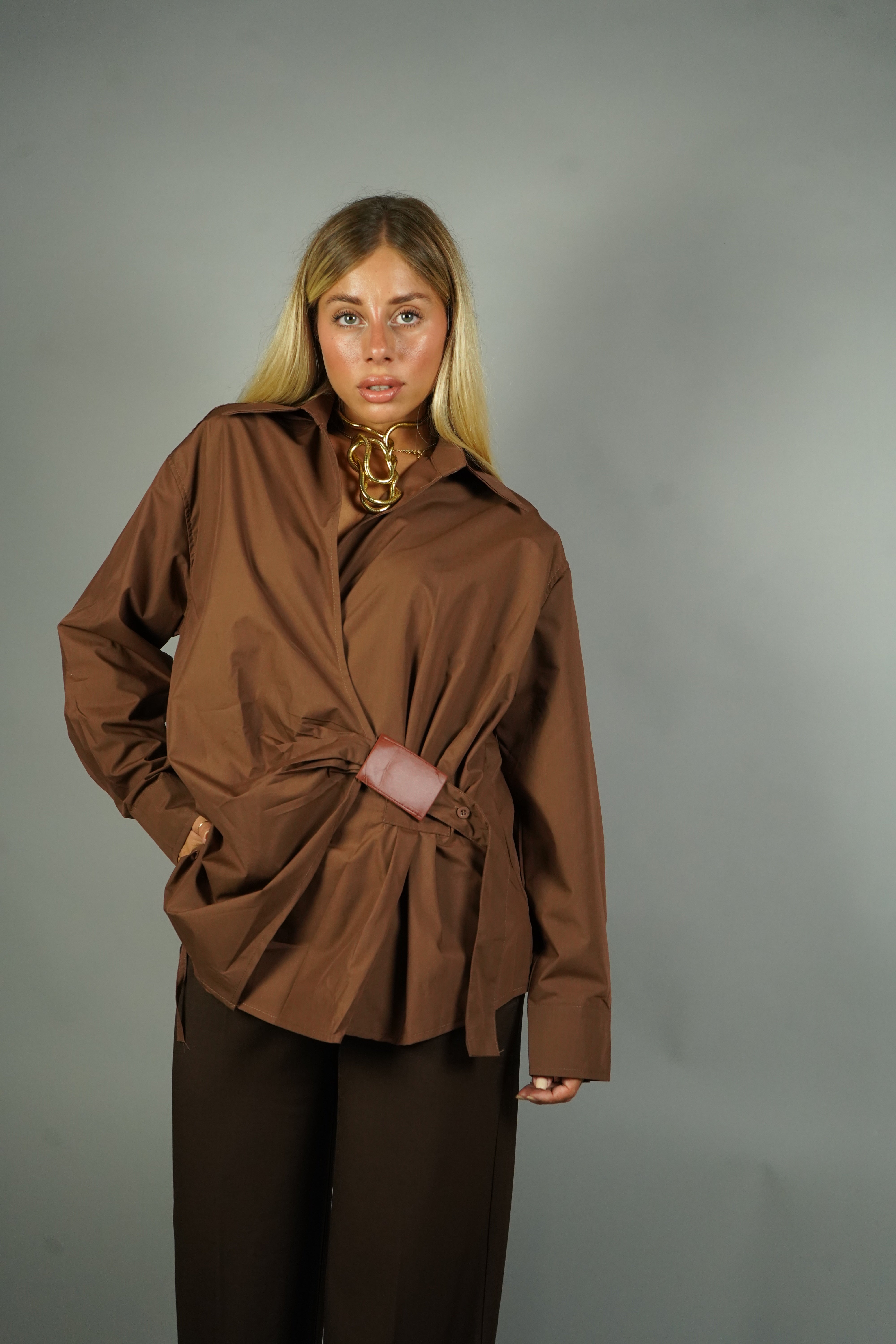 CAMICIA SERENA MARRONE