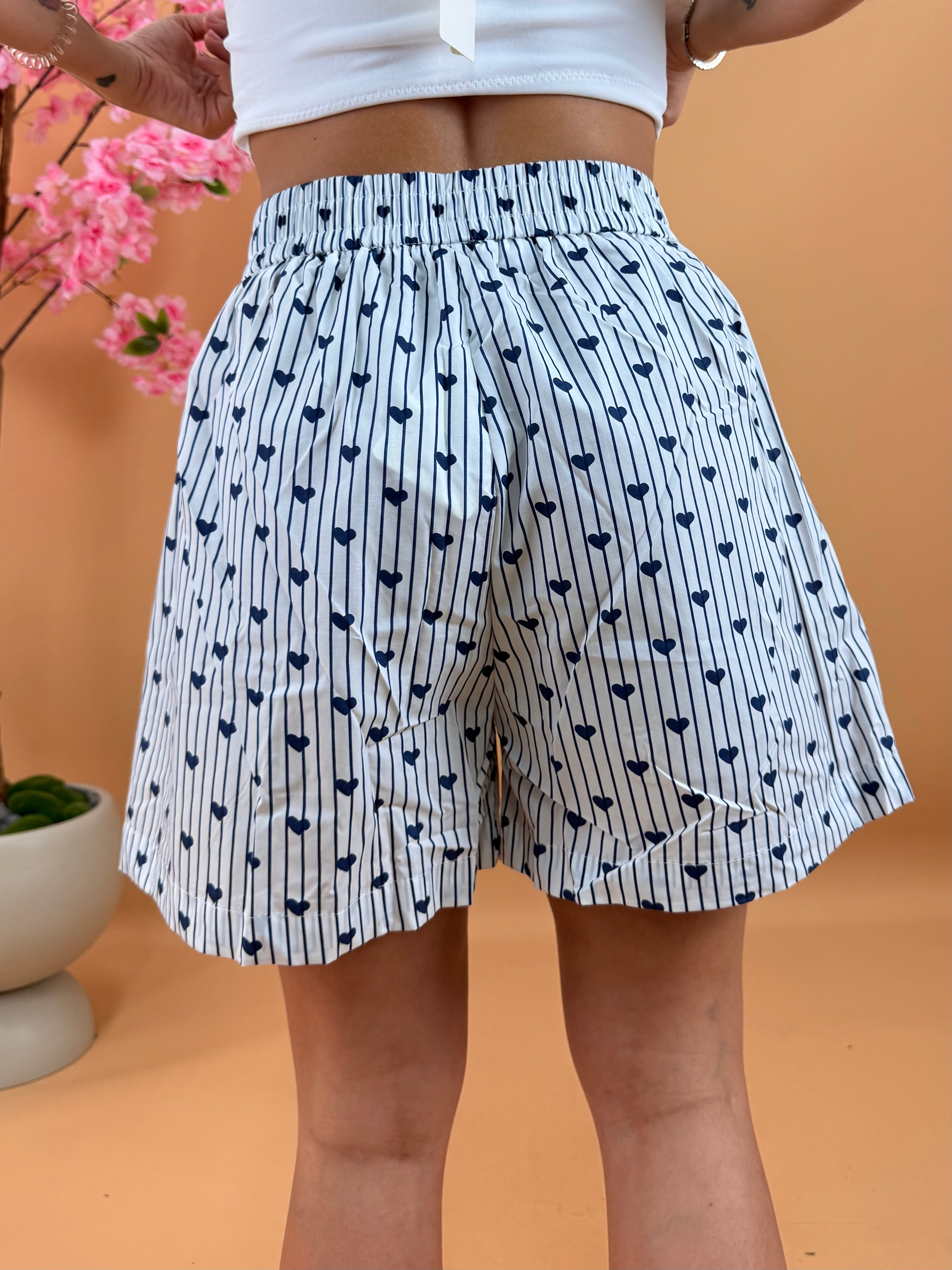 MINI SHORTS FANTASY CUORI BLU